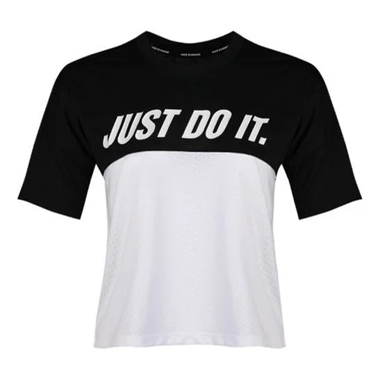 (WMNS) Nike Retro Tailwind Mesh Breathable Sports Short Sleeve 'White Black' AJ8663-011 - 1