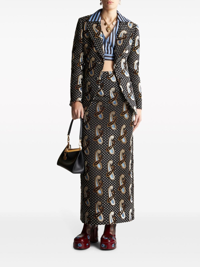 Etro paisley-print high-waisted skirt outlook