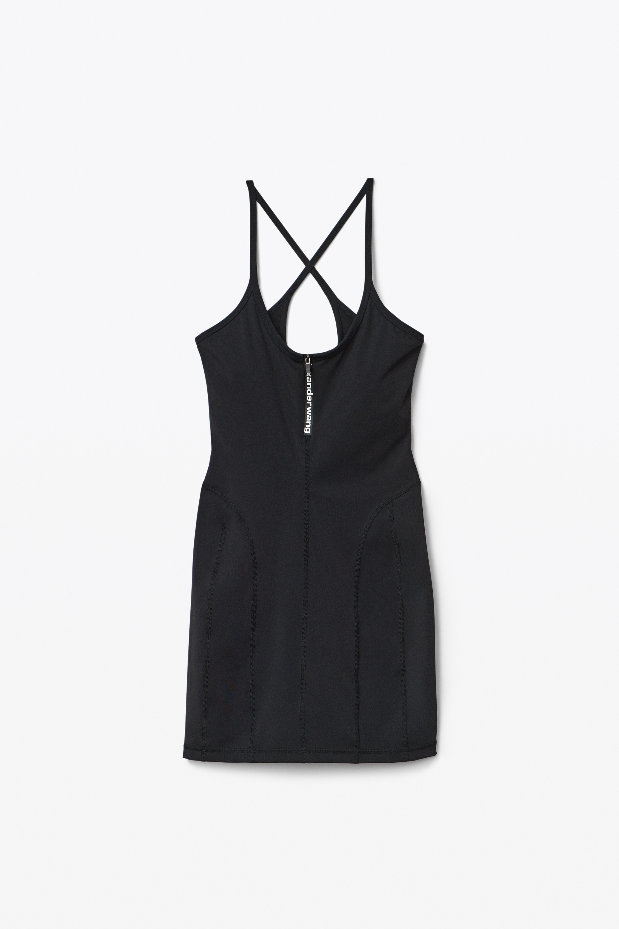 ATHLETIC LOGO ZIP DRESS IN STRETCH KNIT - 1