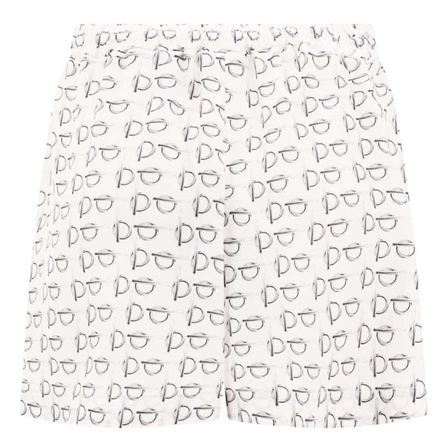 Burberry All-Over Toggle Print Silk Shorts - 6