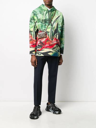 Valentino Red Dragon print hoodie outlook