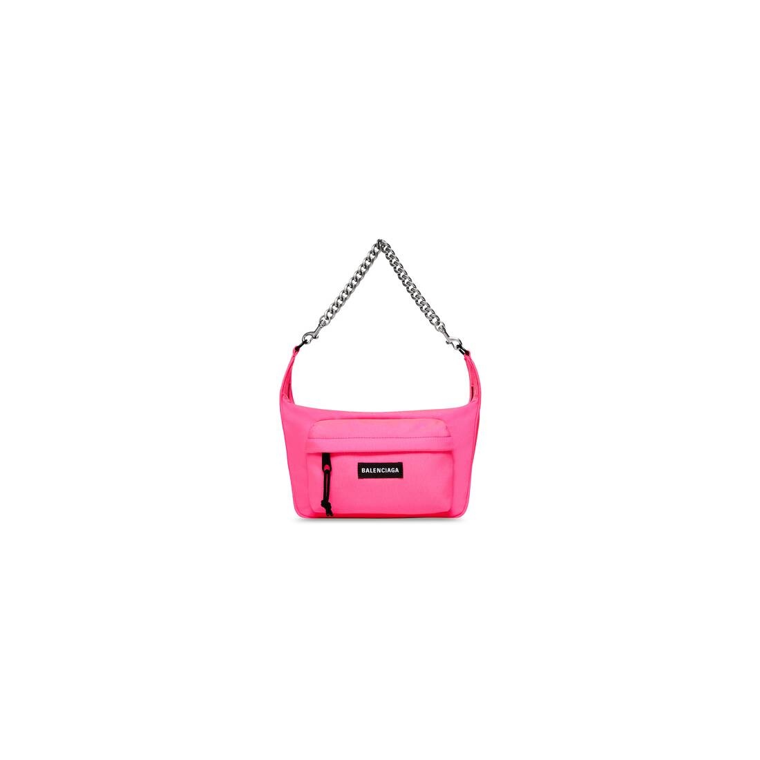 Raver Medium Bag With Chain in Fluo Pink - 1