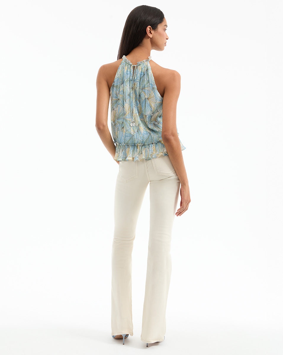 RENEE PLEATED HALTER TOP - 5
