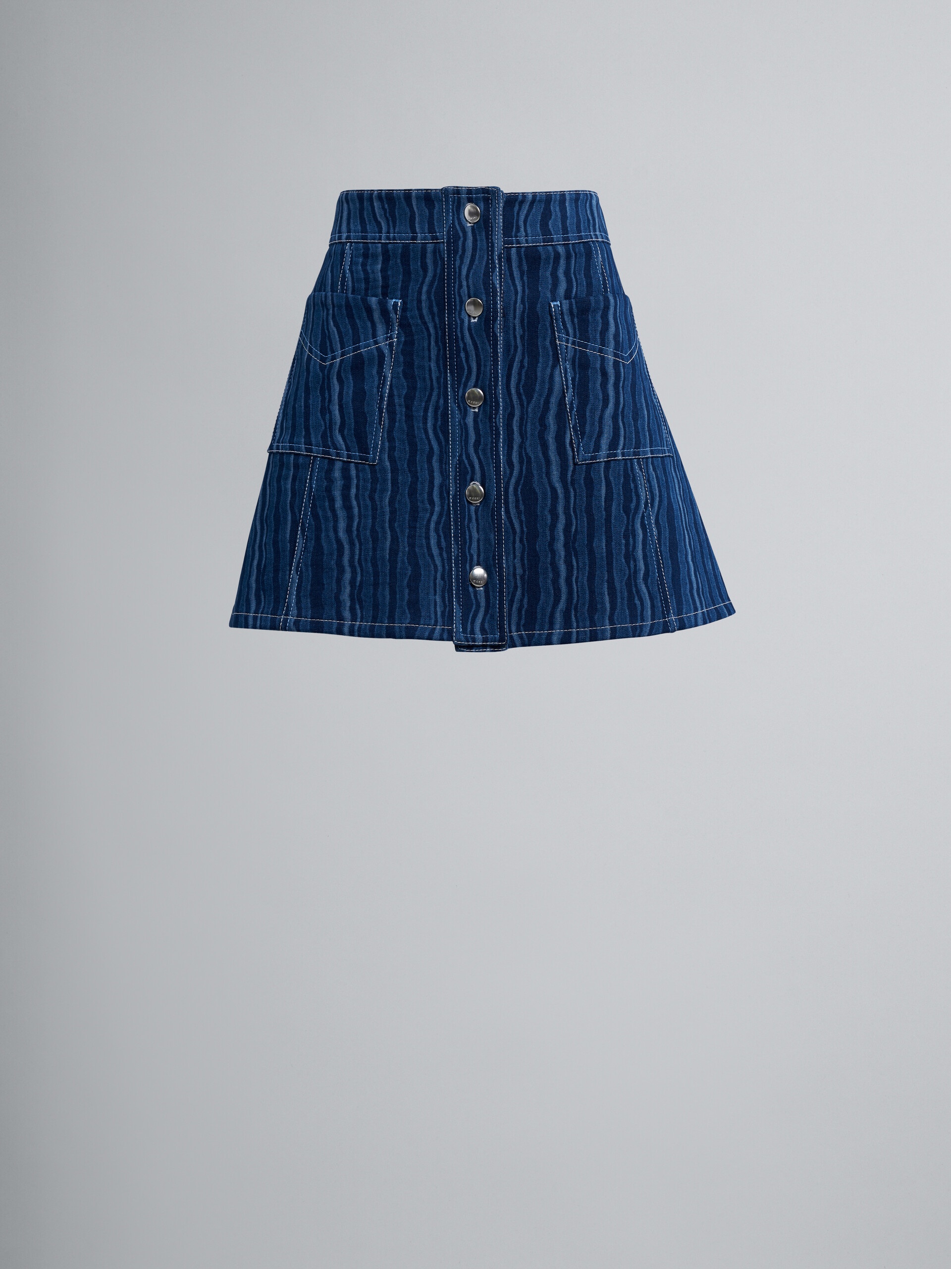 DEGRADÉ DENIM SKIRT - 1