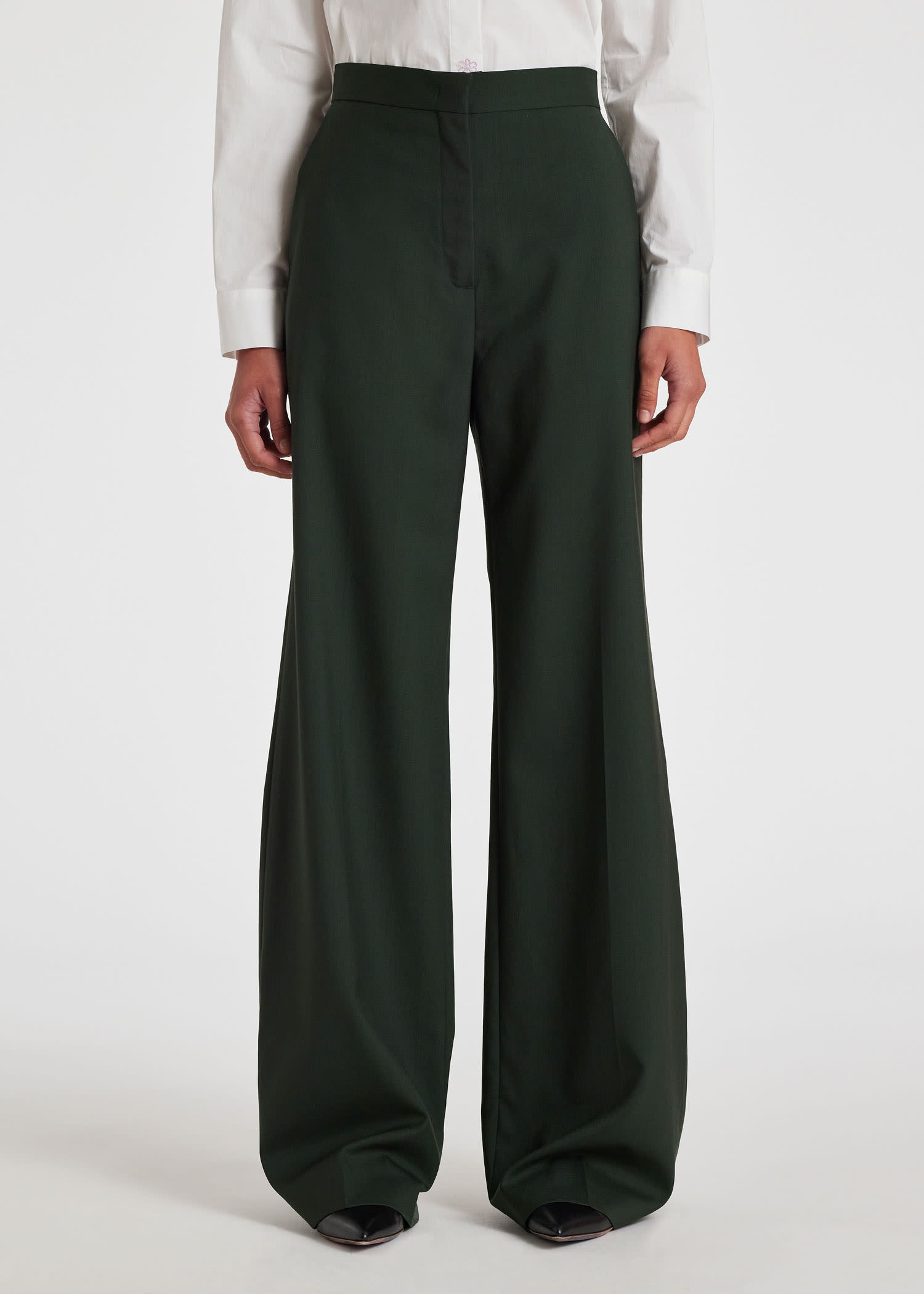 Paul Smith Green Pleated Trousers