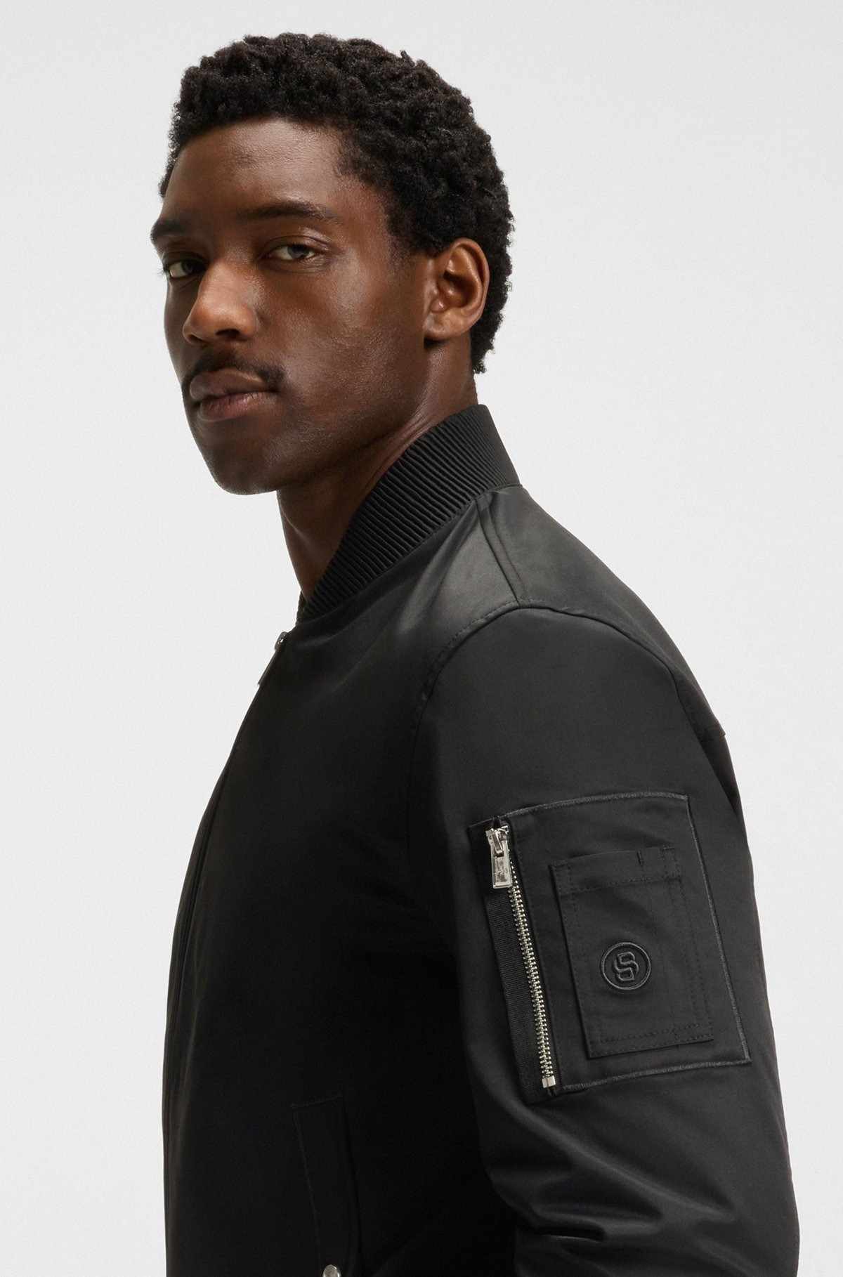 WATER-REPELLENT JACKET WITH DOUBLE B MONOGRAM TRIM - 6