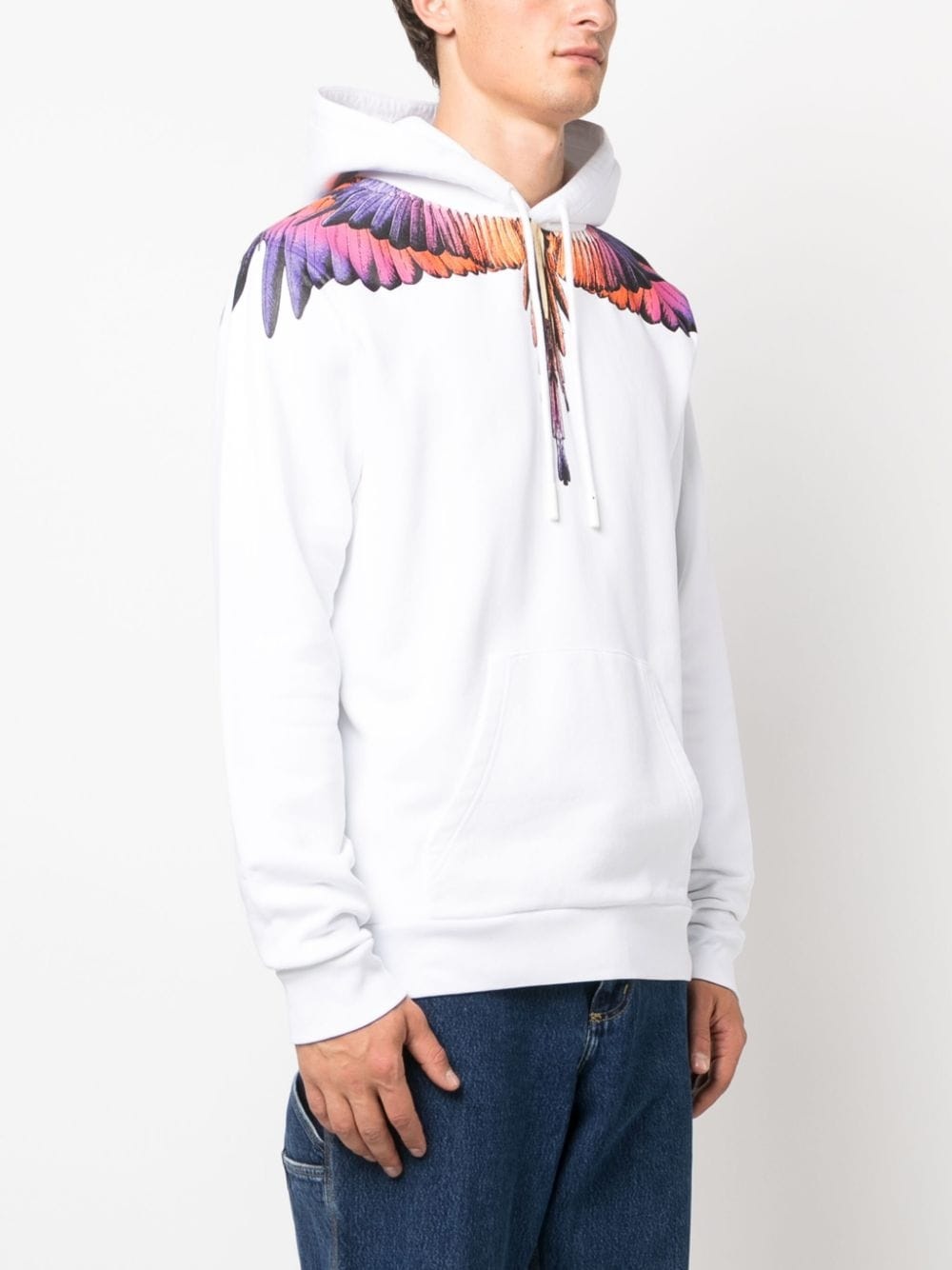 Wings-print organic-cotton hoodie - 3