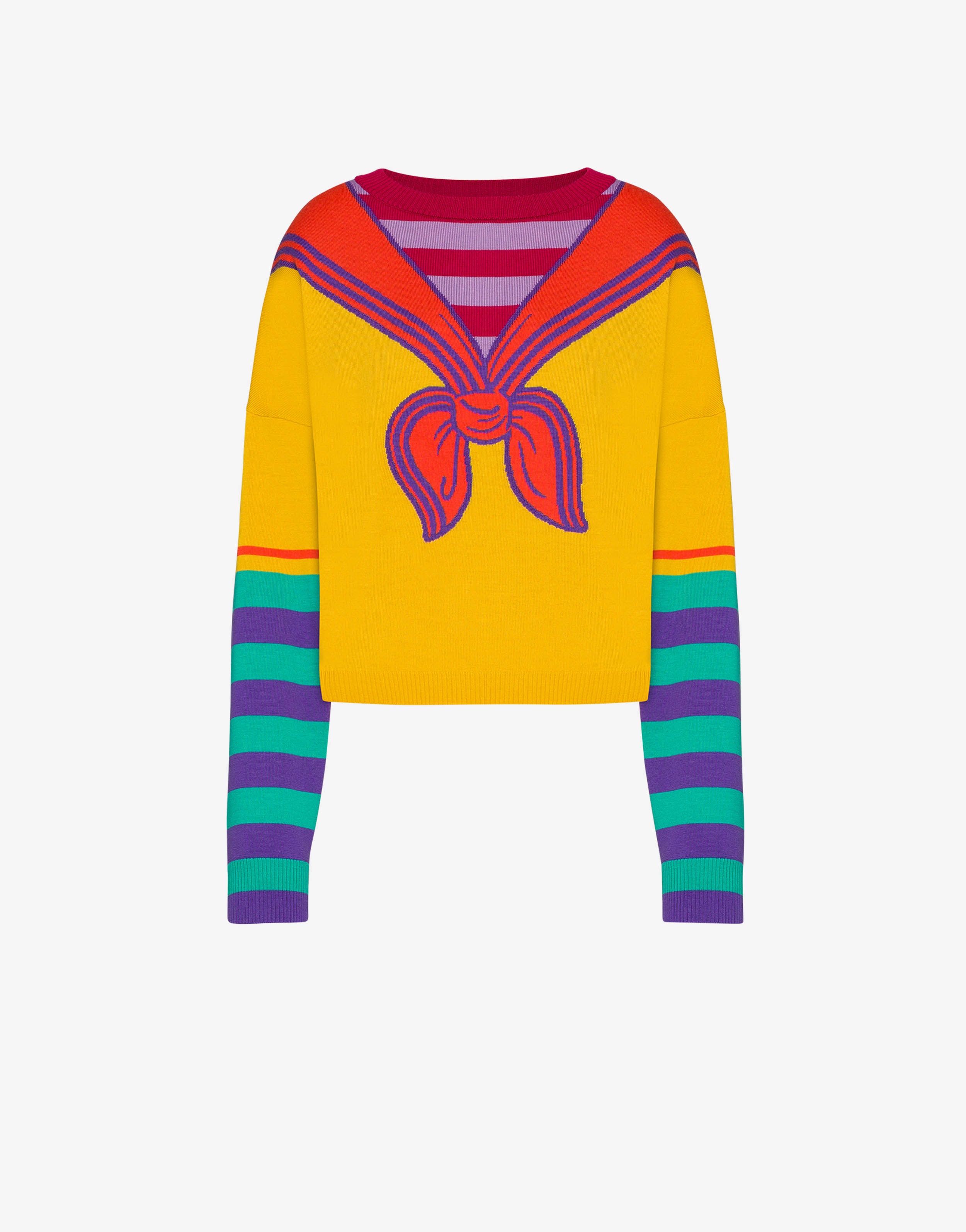 TROMPE L'OEIL WOOL JUMPER - 1