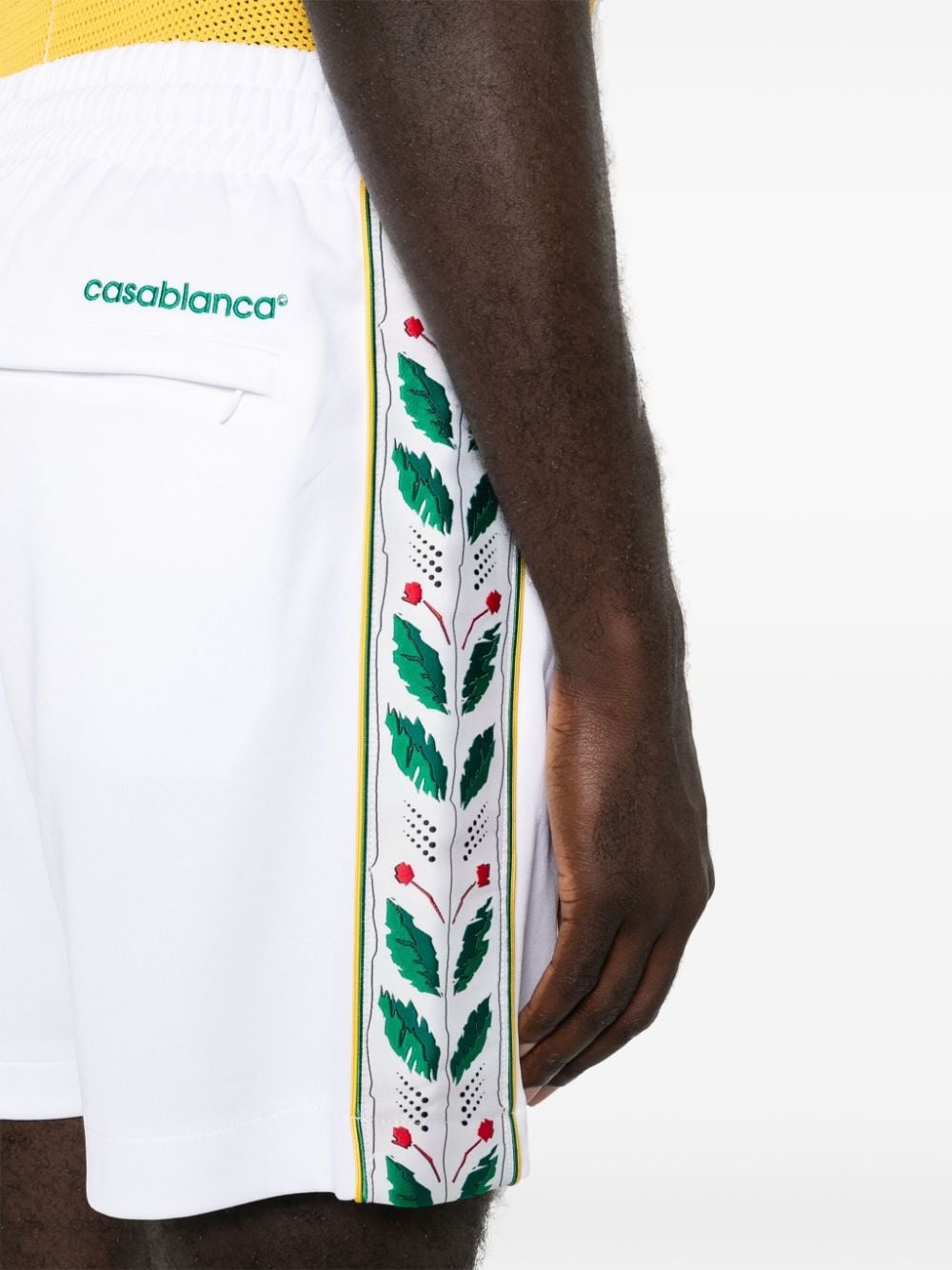 logo-embellished jersey shorts - 5