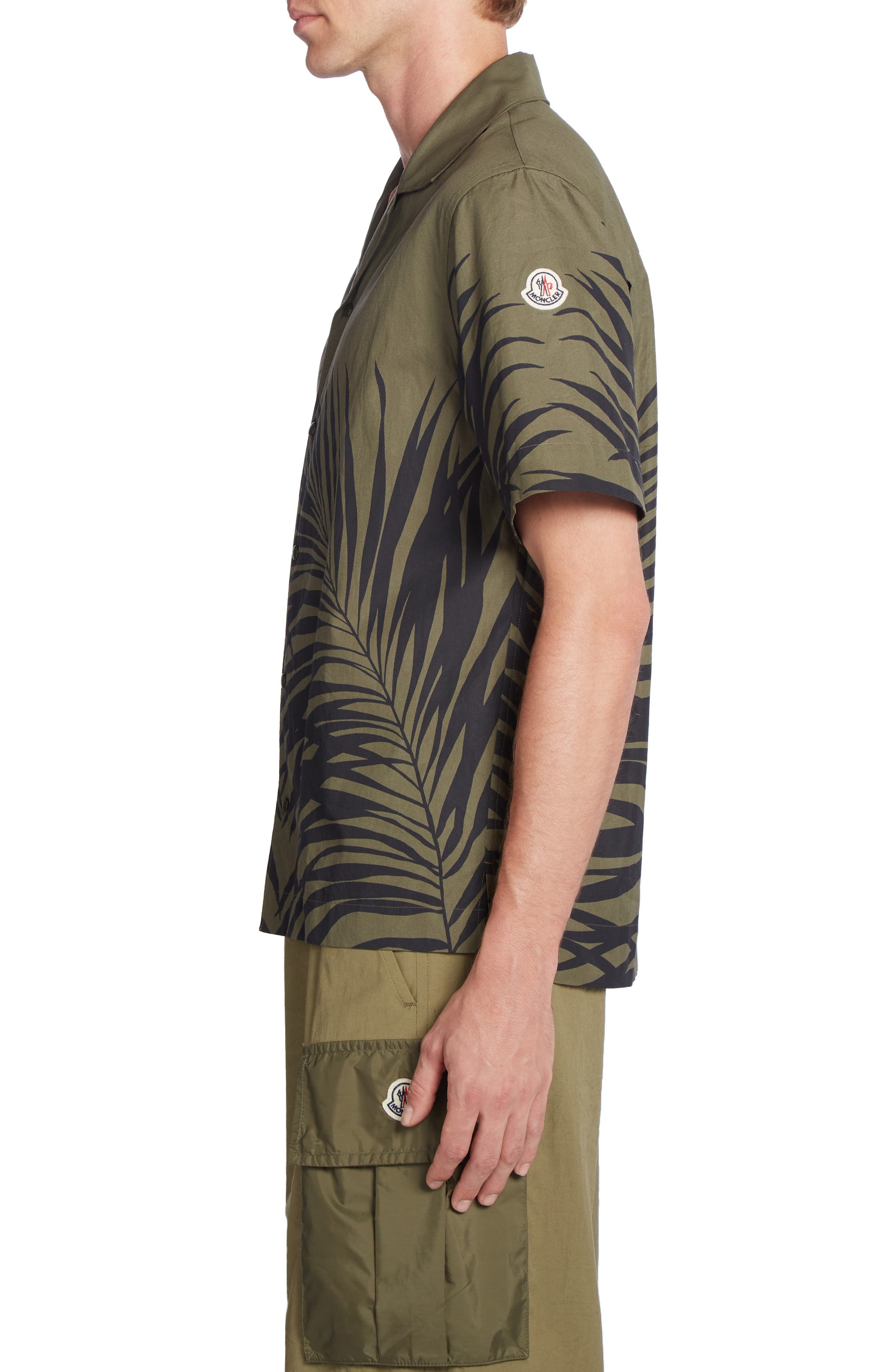 Fern Print Cotton Poplin Camp Shirt - 4