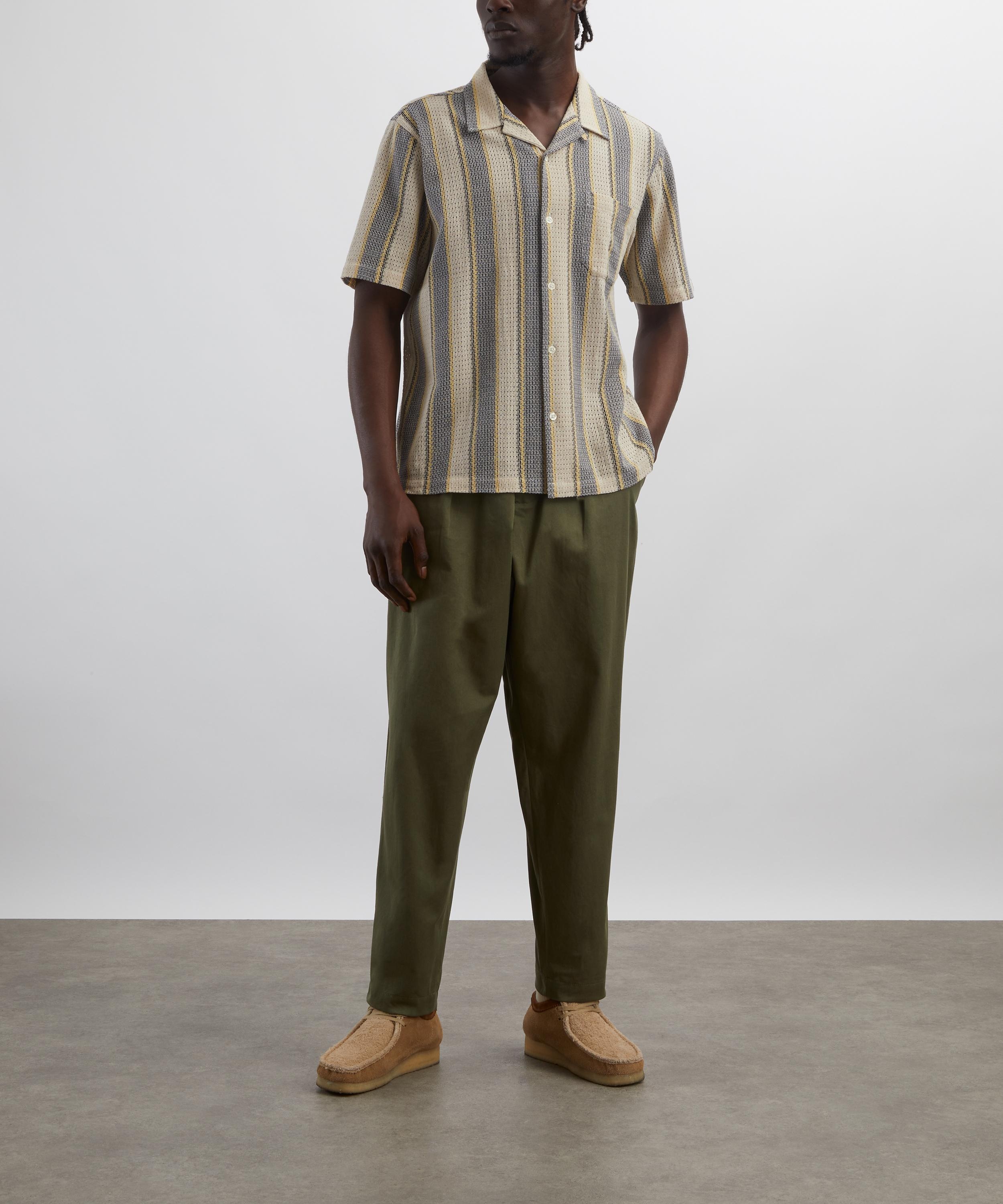 Olive Pleated Track Trousers - 2