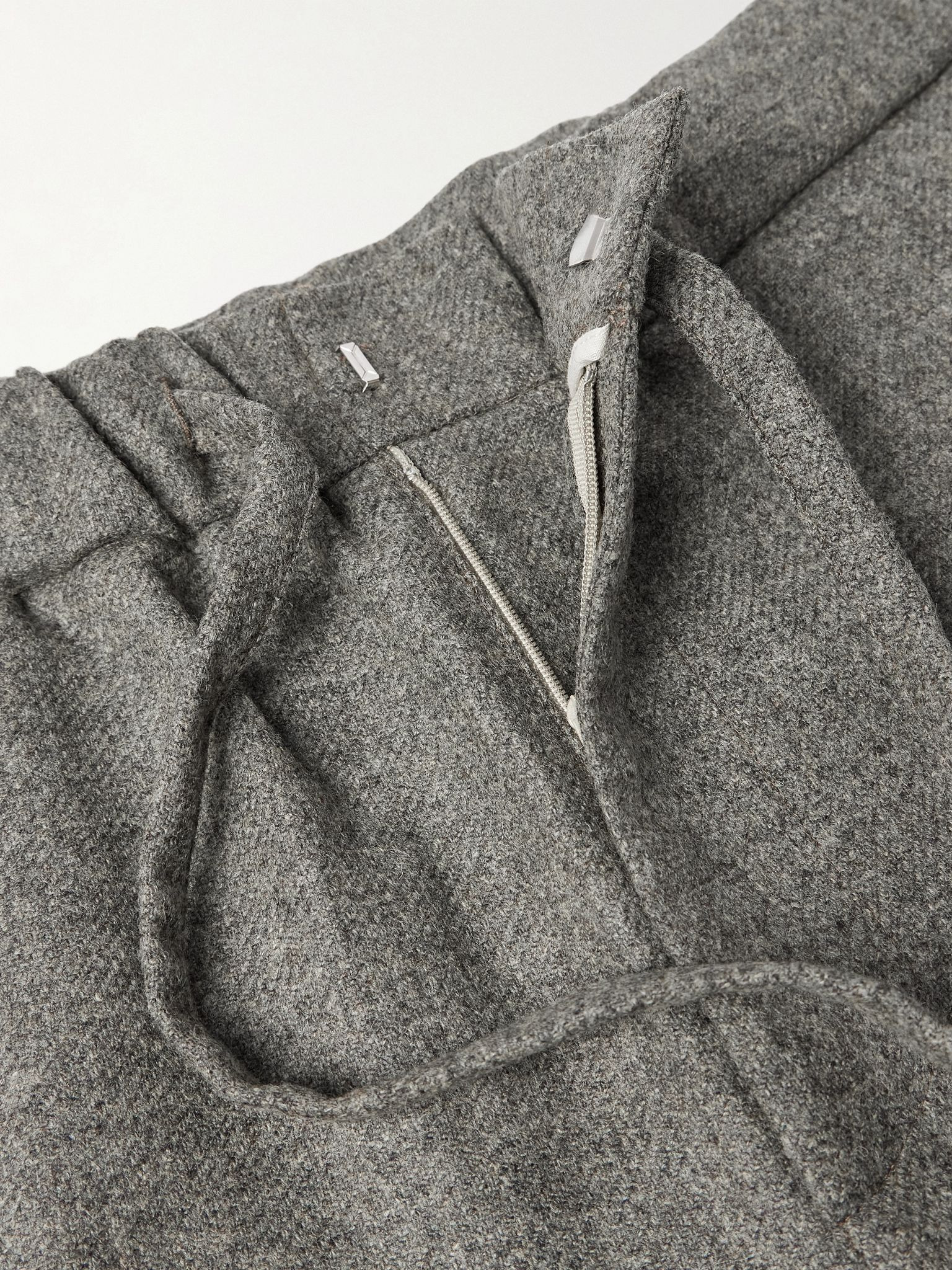 Lounge Straight-Leg Wool Trousers Gray - 6
