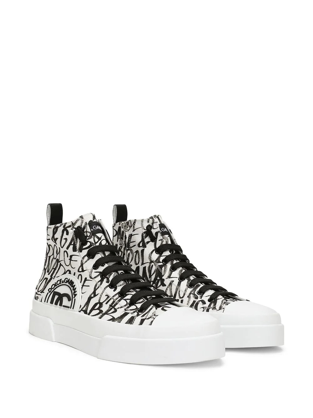 logo-print high-top sneakers - 2