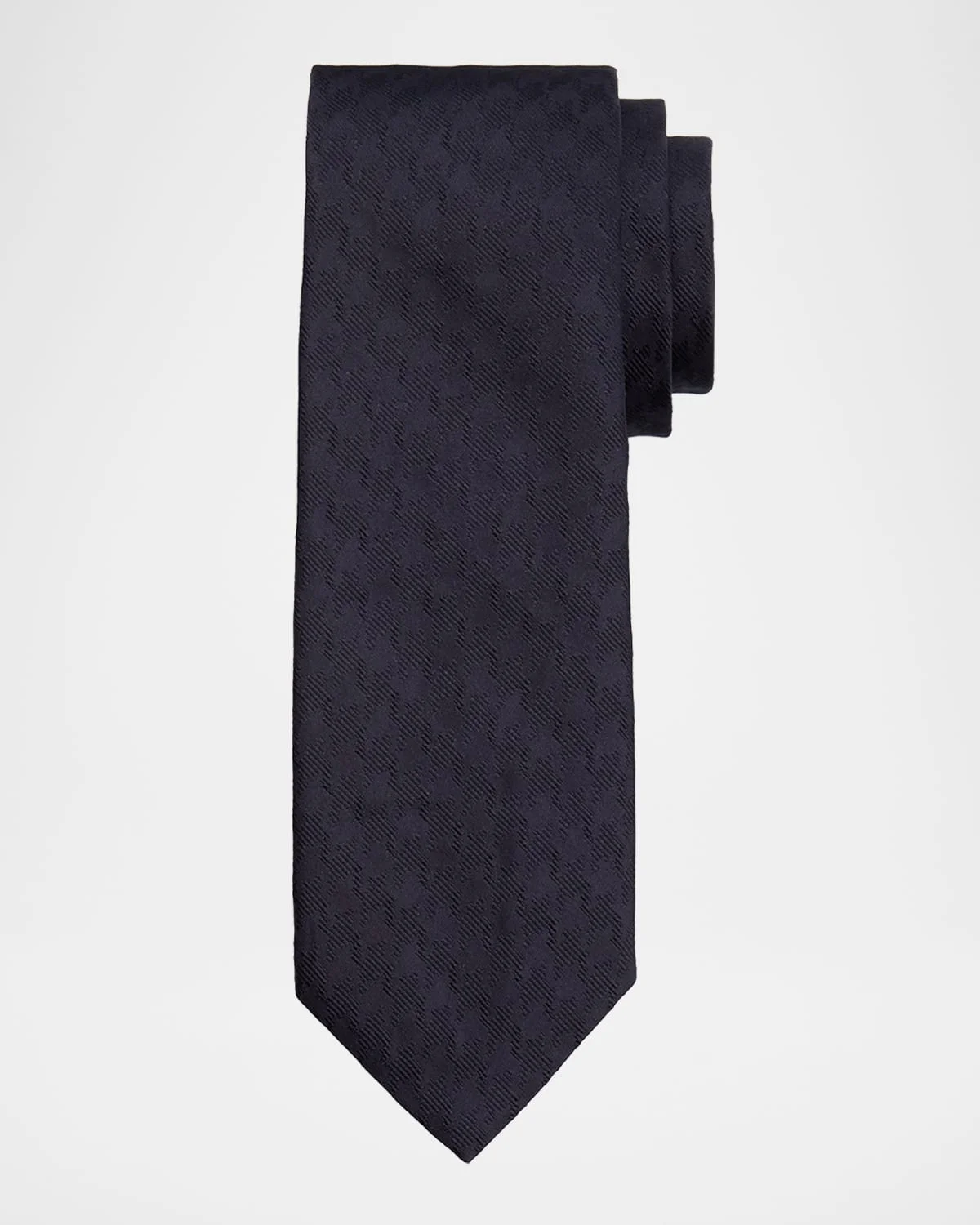 Men's Textured Tonal Jacquard Linen Tie - 1