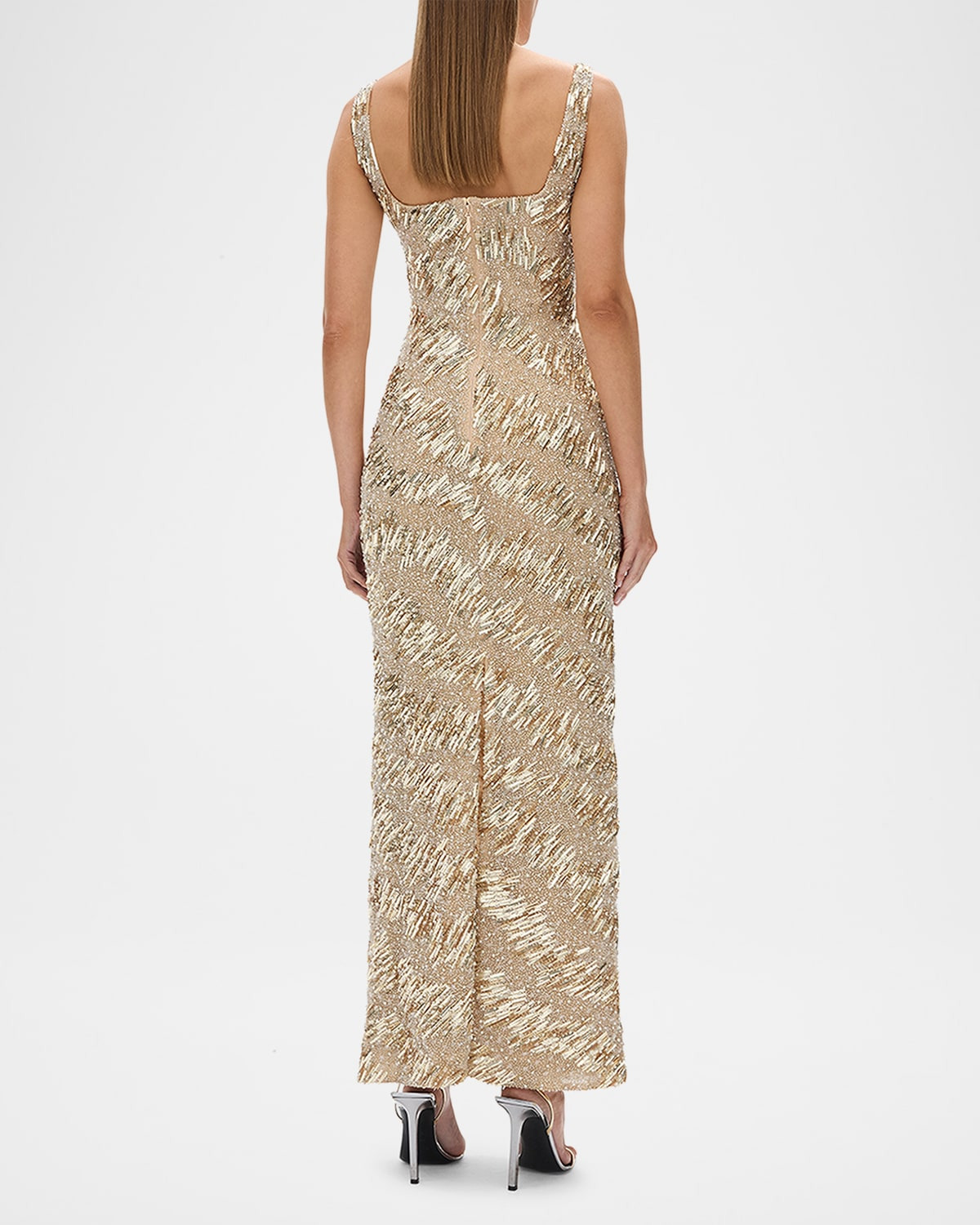 Marcel Embellished Sleeveless Column Gown - 3
