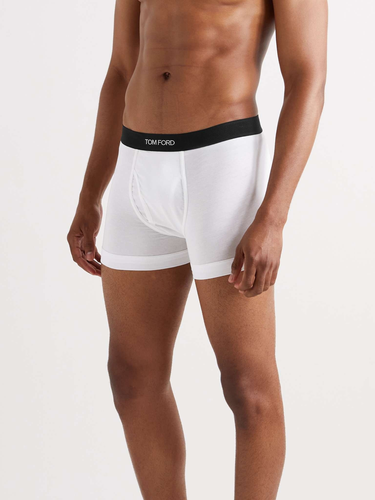 Two-Pack Stretch Cotton and Modal-Blend Boxer Briefs - 2