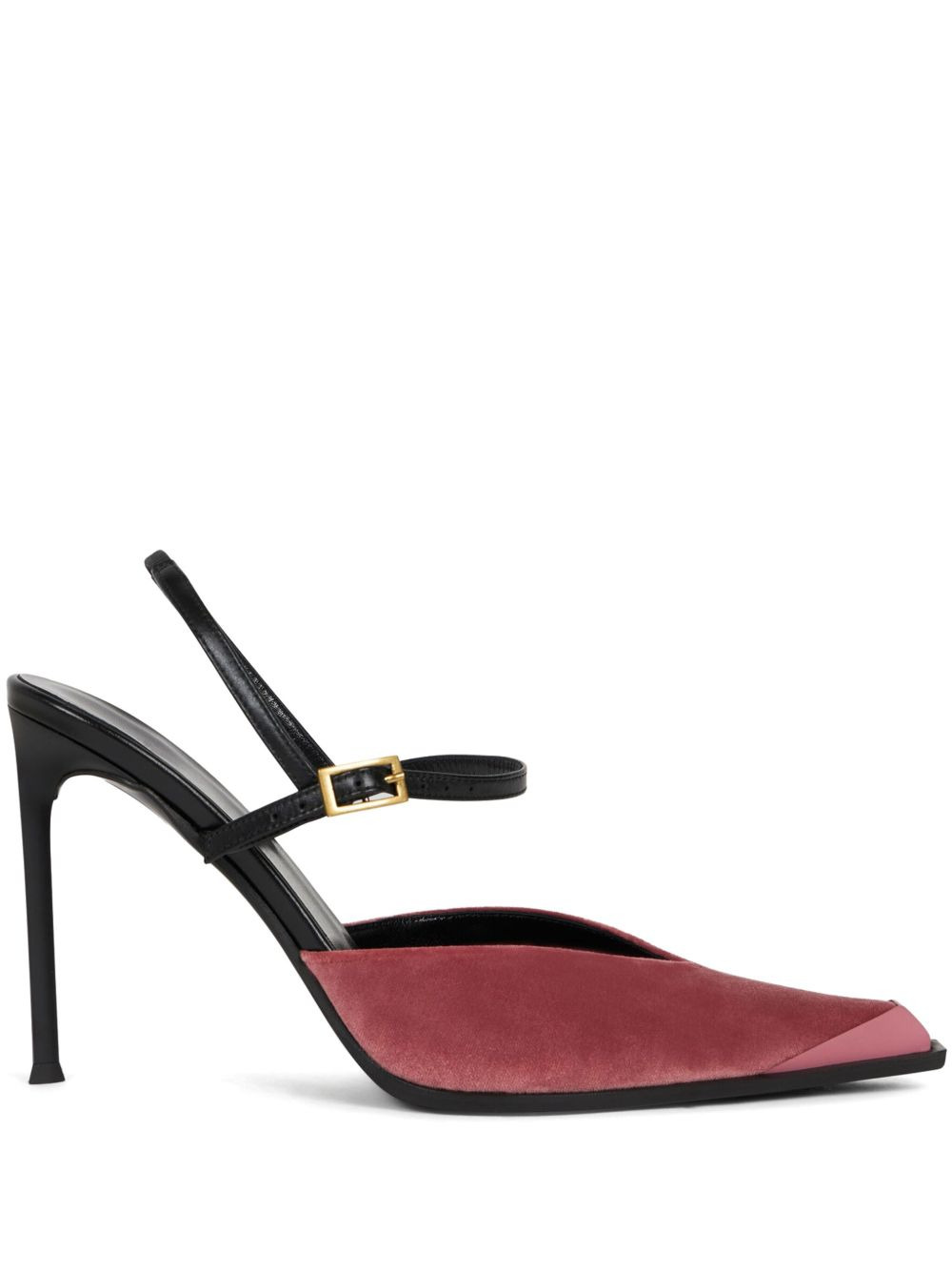 velvet buckled pumps - 1