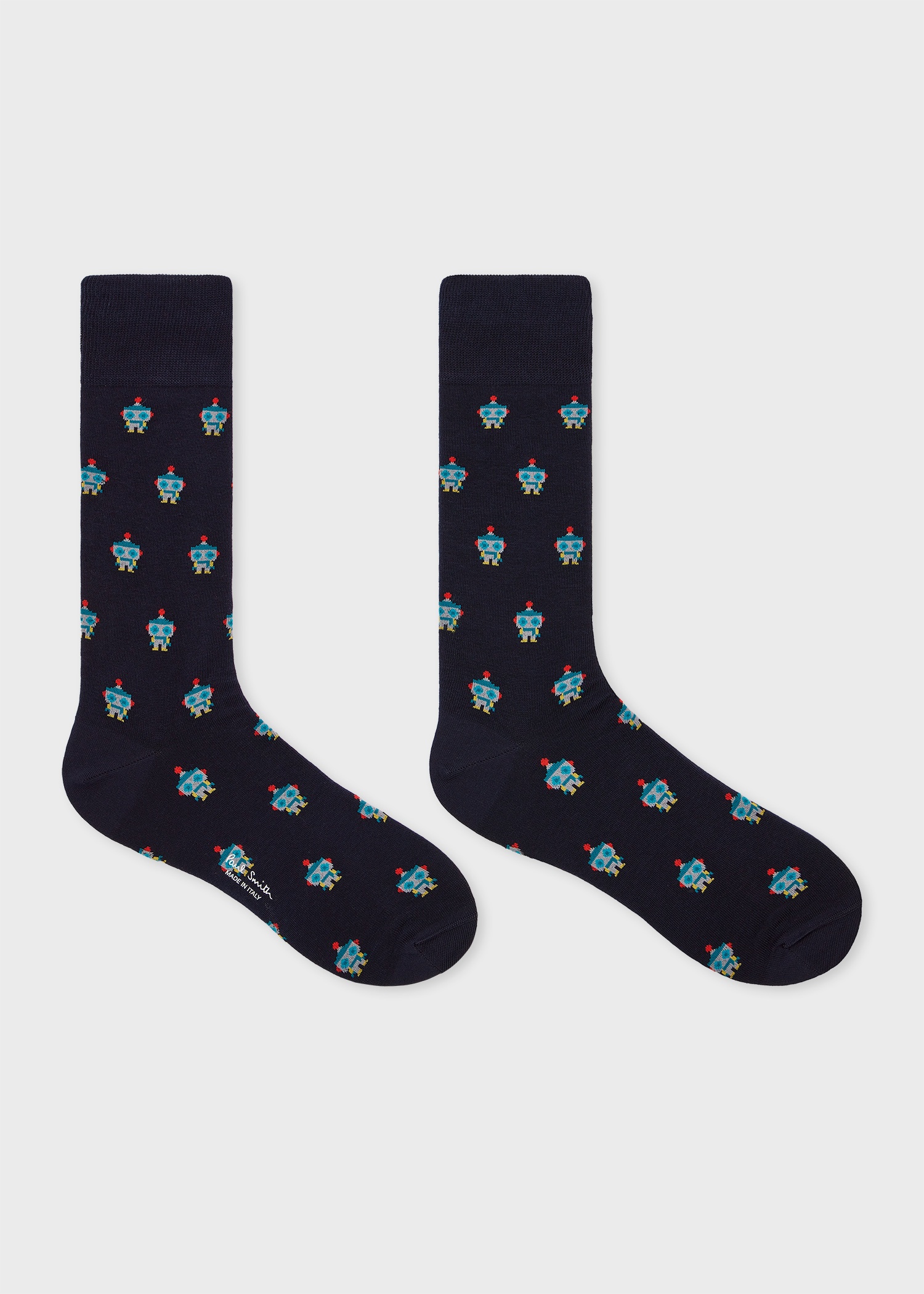 Mixed 'Novelty' Robot Motif Socks Three Pack - 5