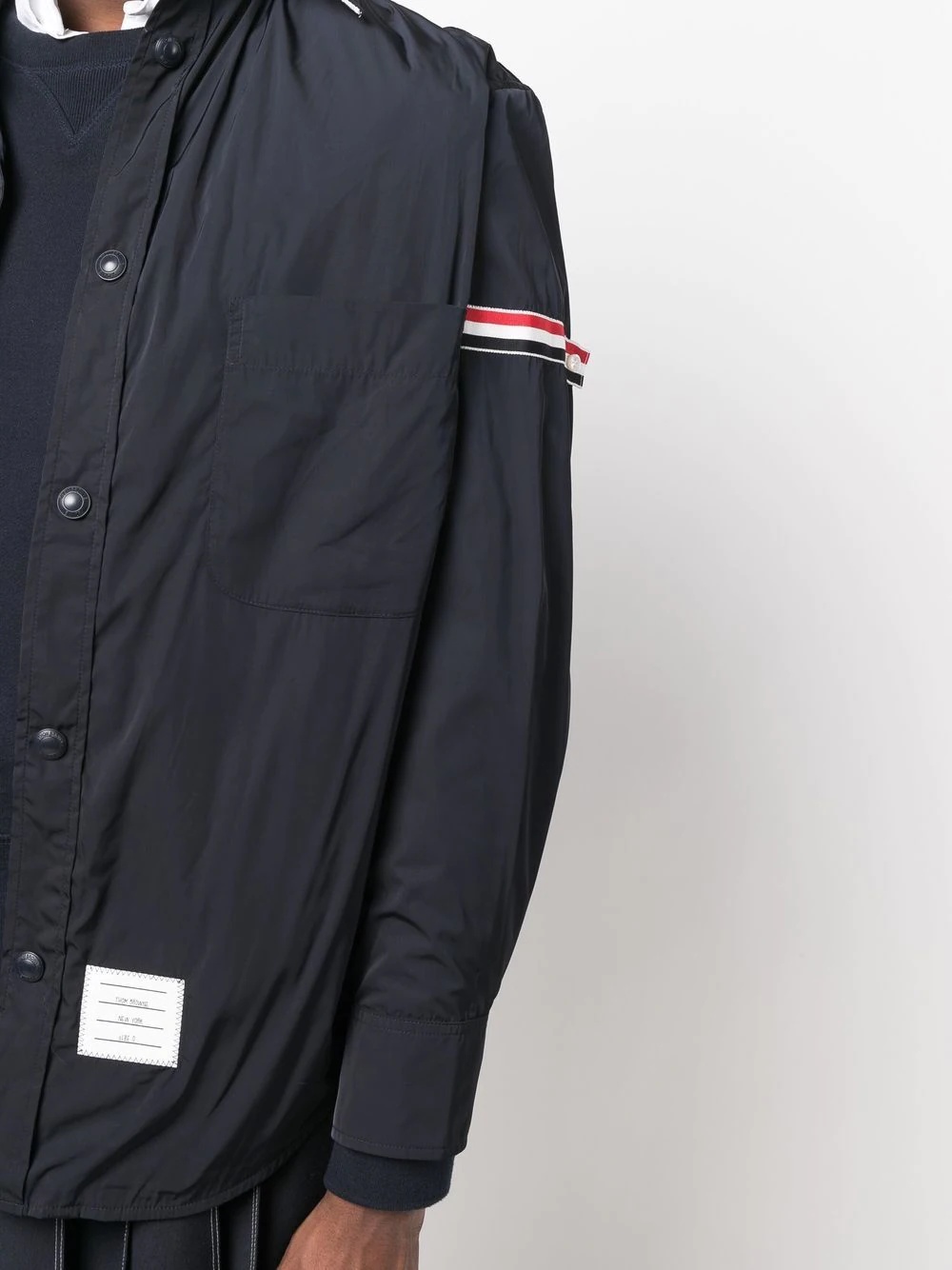 RWB Stripe logo-patch shirt jacket - 5