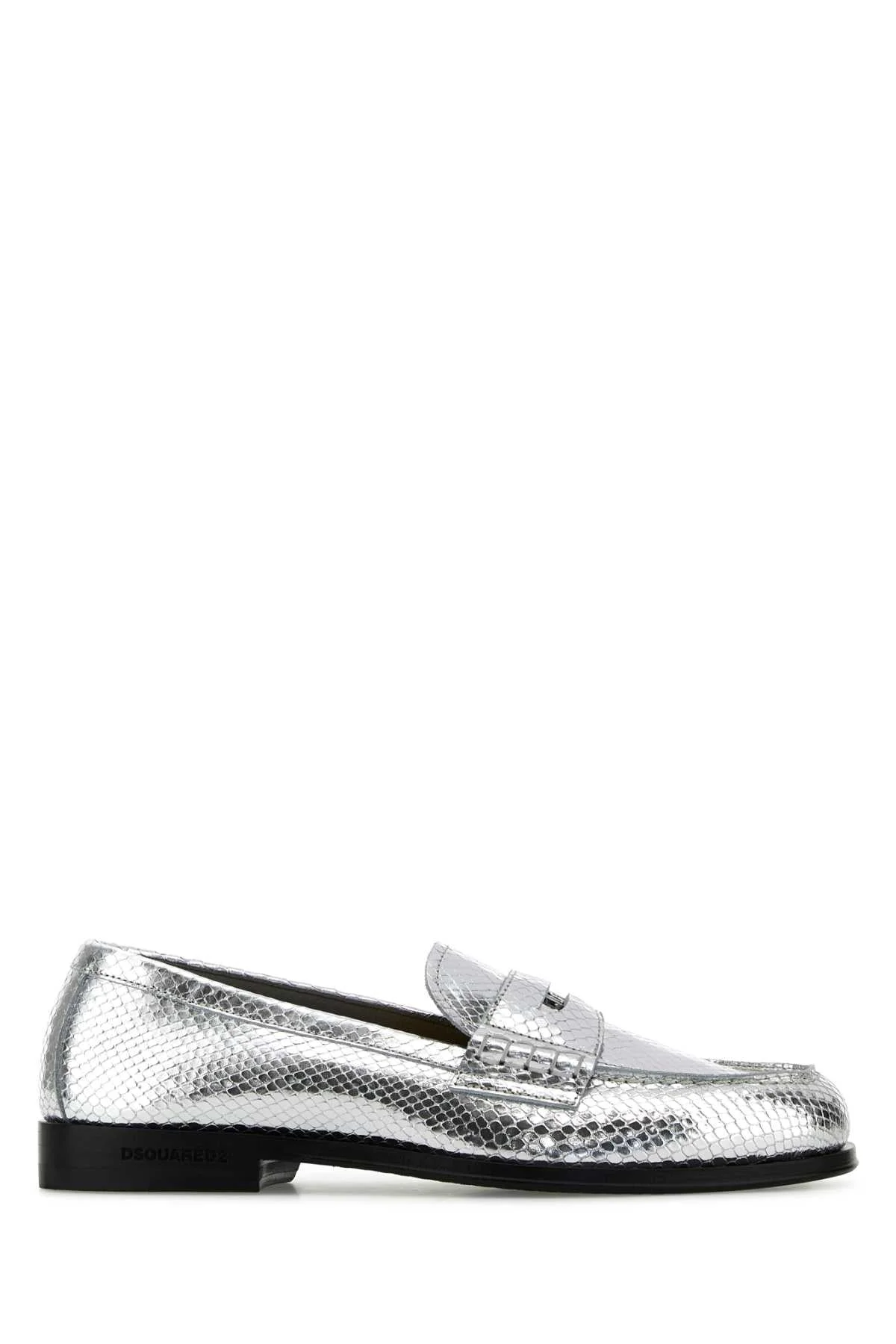 Dsquared Women Silver Leather Neoclassic Loafers - 1