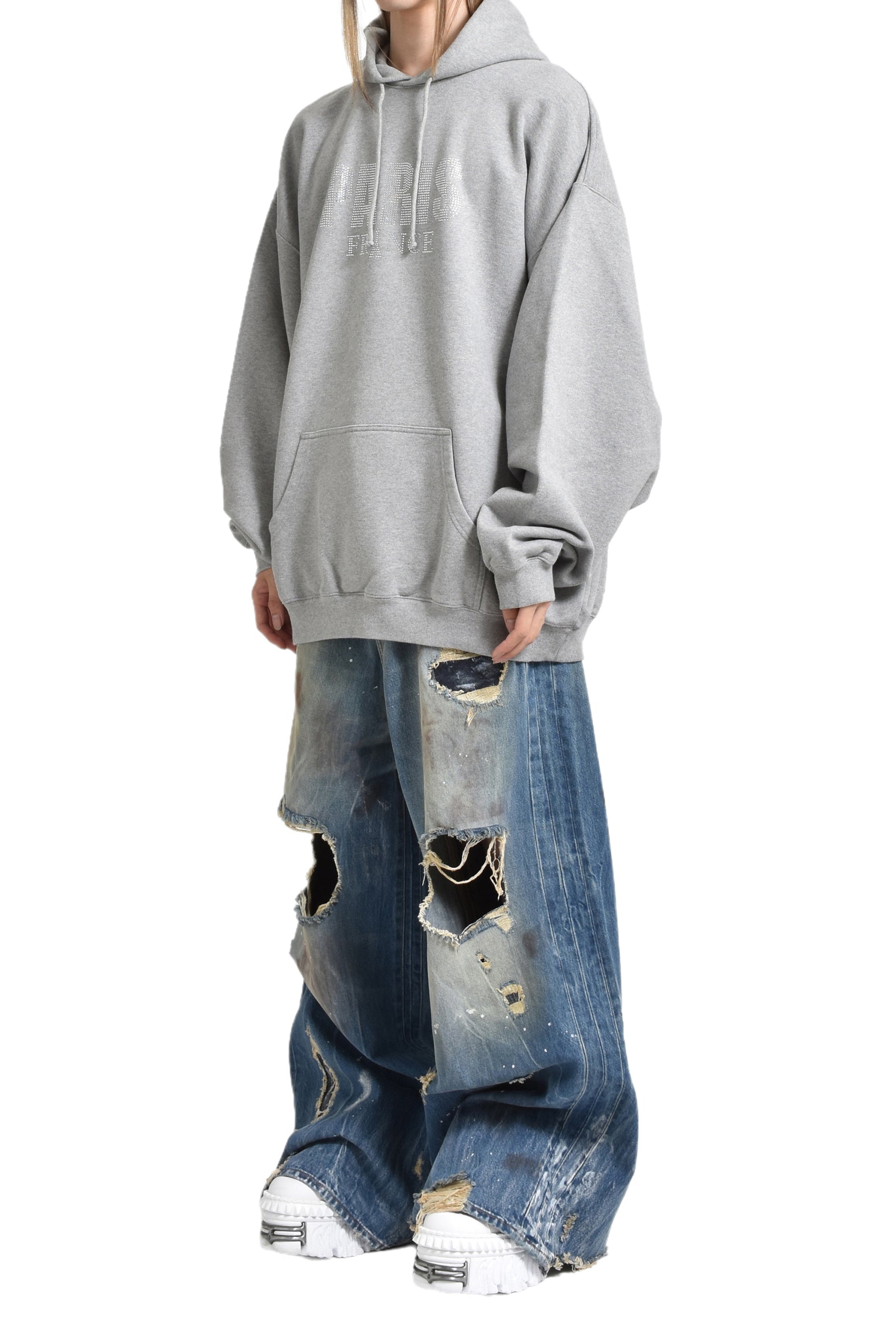 CRYSTAL PARIS HOODIE / GRY - 5