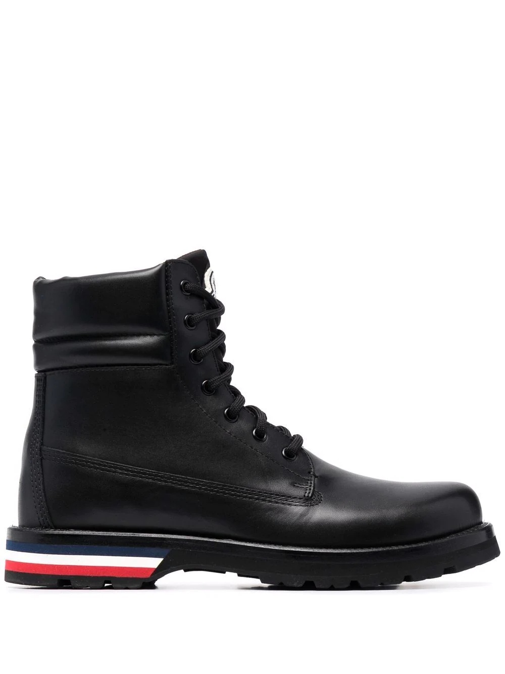 logo-patch lace-up boots - 1