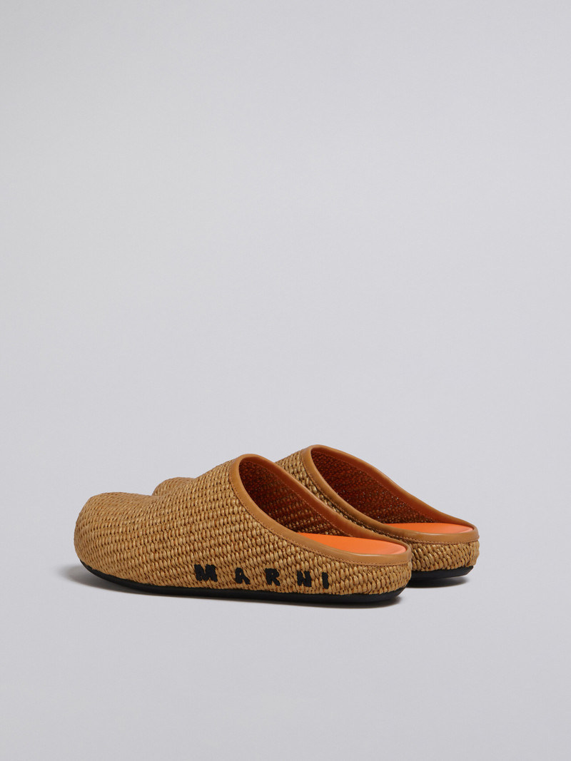 Marni BROWN RAFFIA AND LEATHER FUSSBETT SABOT outlook
