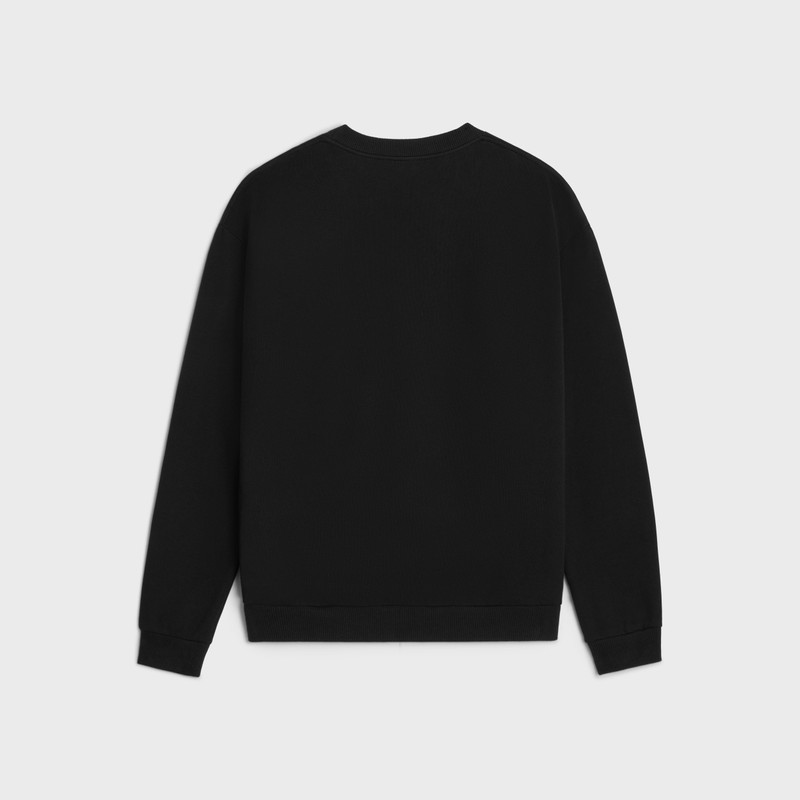 CELINE loose celine paris sweatshirt in cotton fleece outlook