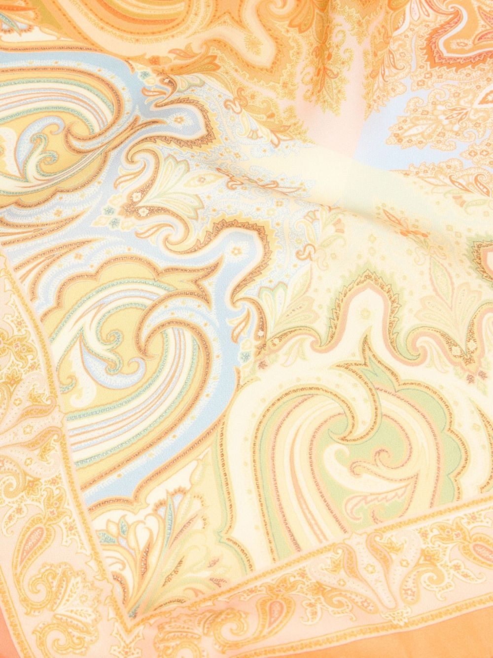 patterned silk pocket square - 2