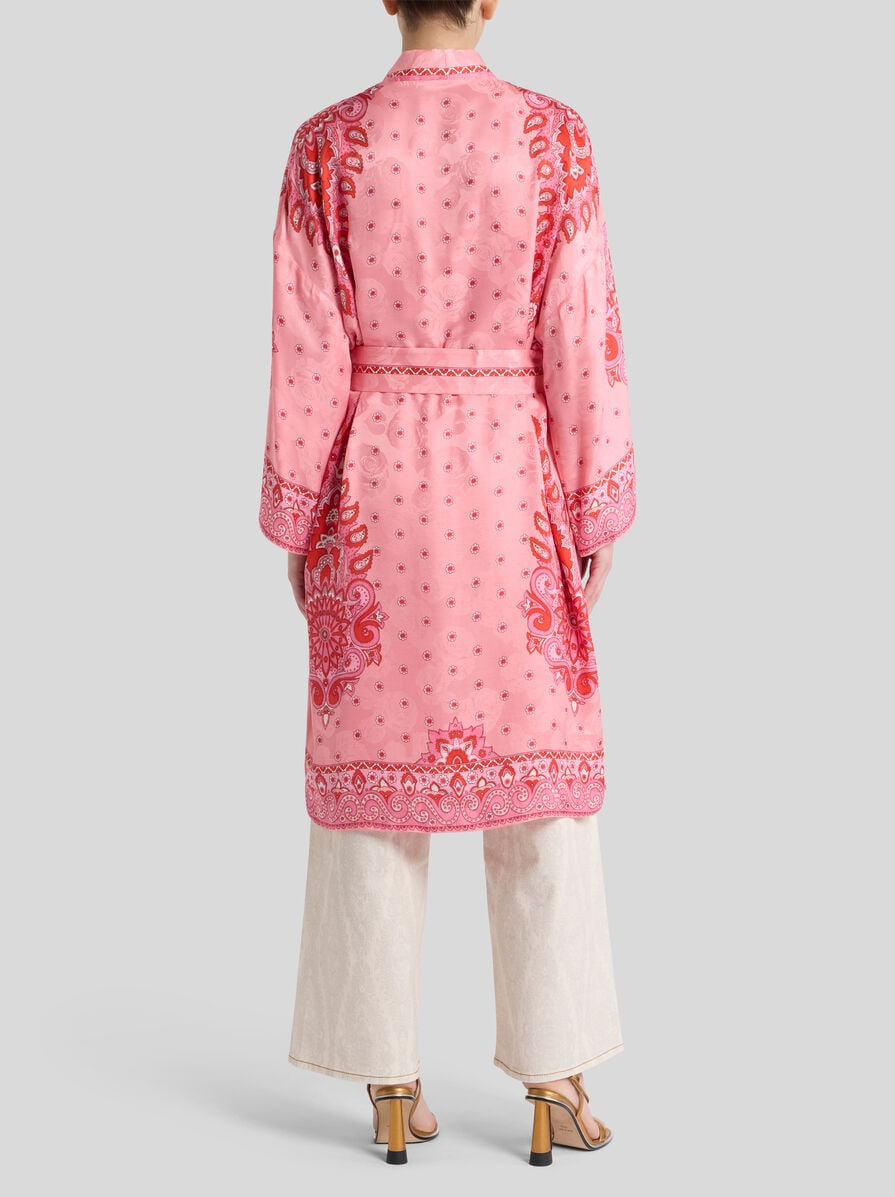 JACQUARD KESA ROBE WITH BELT - 4