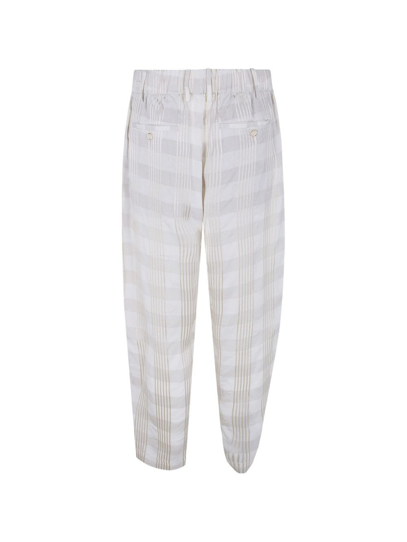 UMA WANG checked tapered trousers outlook