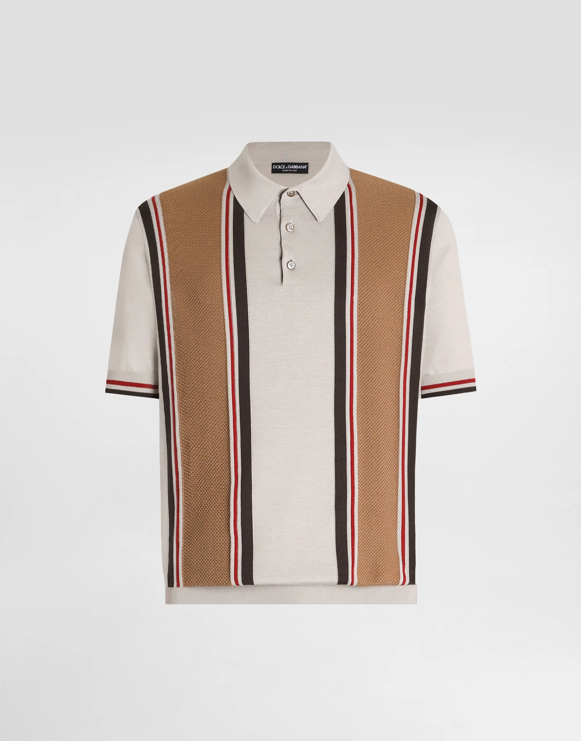 Satin silk polo shirt - 1