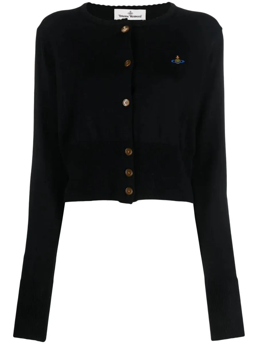 Vivienne Westwood Bea Wool Cropped Cardigan Clothing - 1