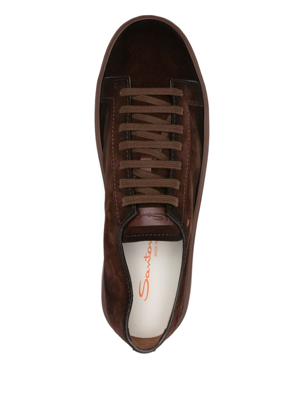 suede lace-up sneakers - 4