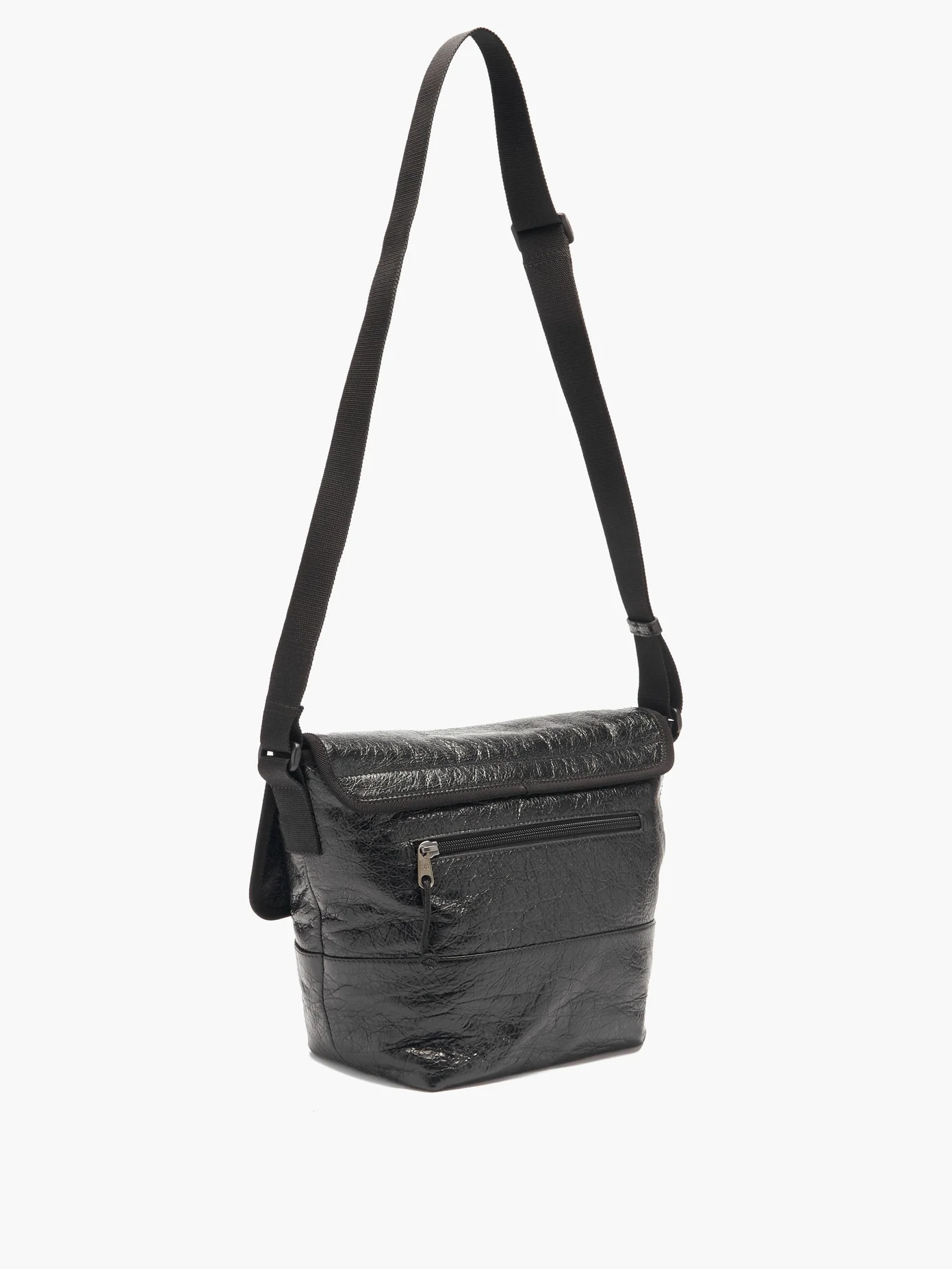 Explorer crinkled-leather cross-body bag - 4