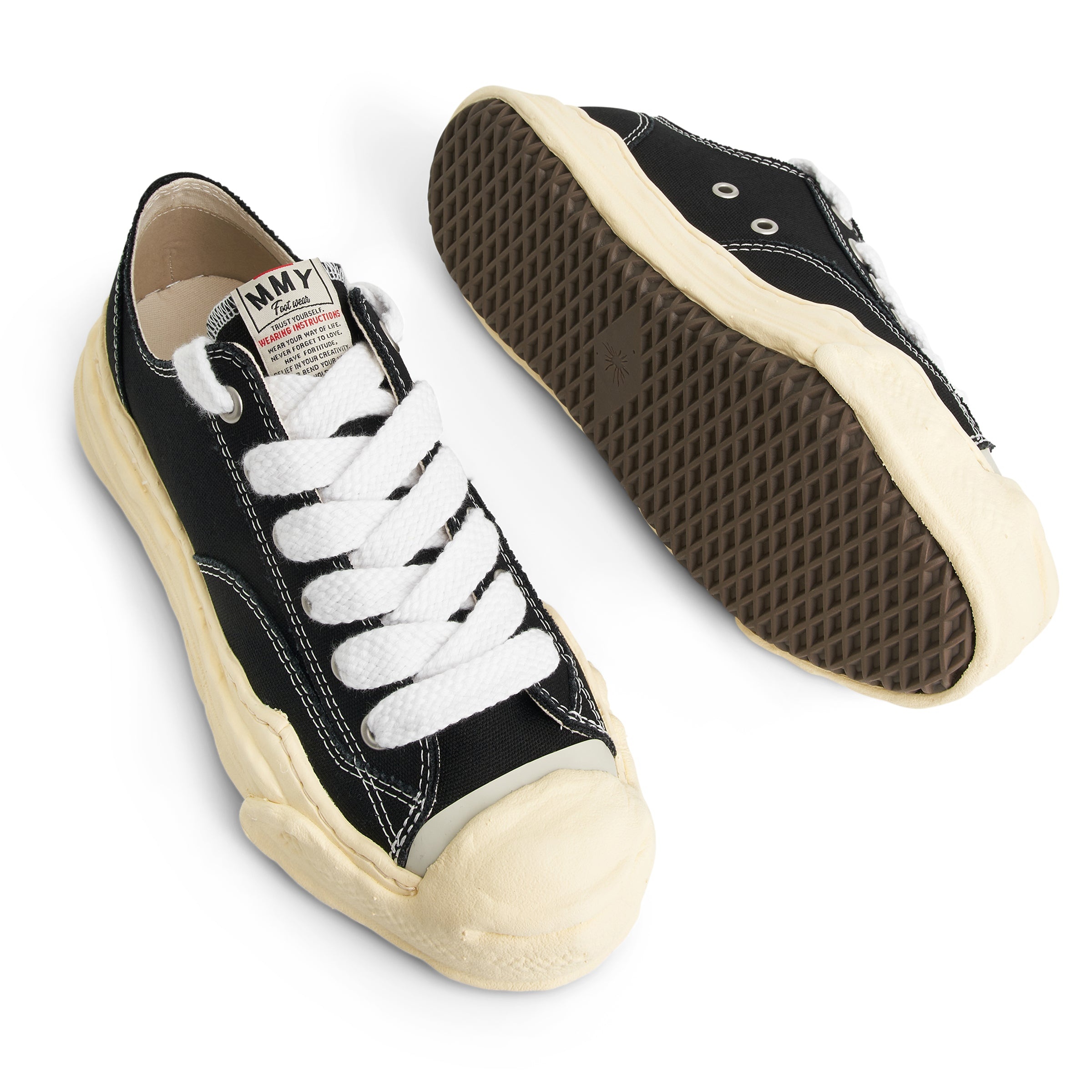 Hank OG Vintage Low Top Sneaker in Black/White - 4