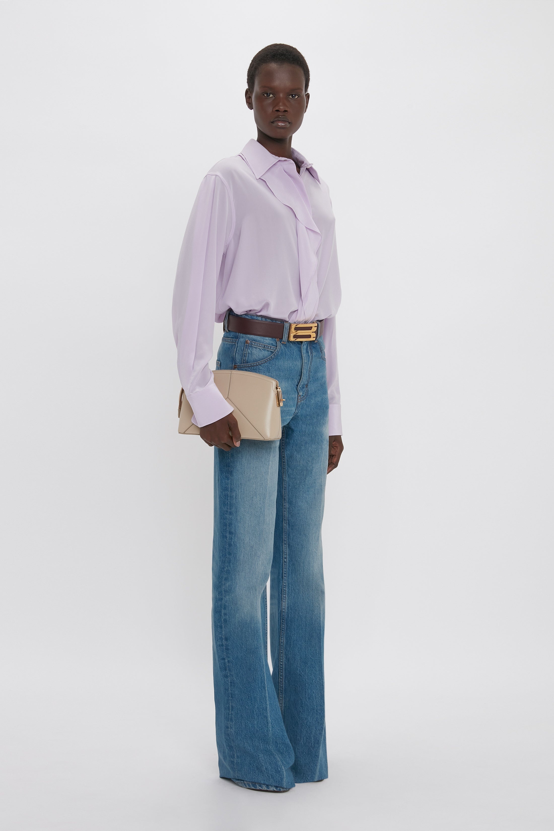 Victoria Cross Body In Taupe Leather - 7