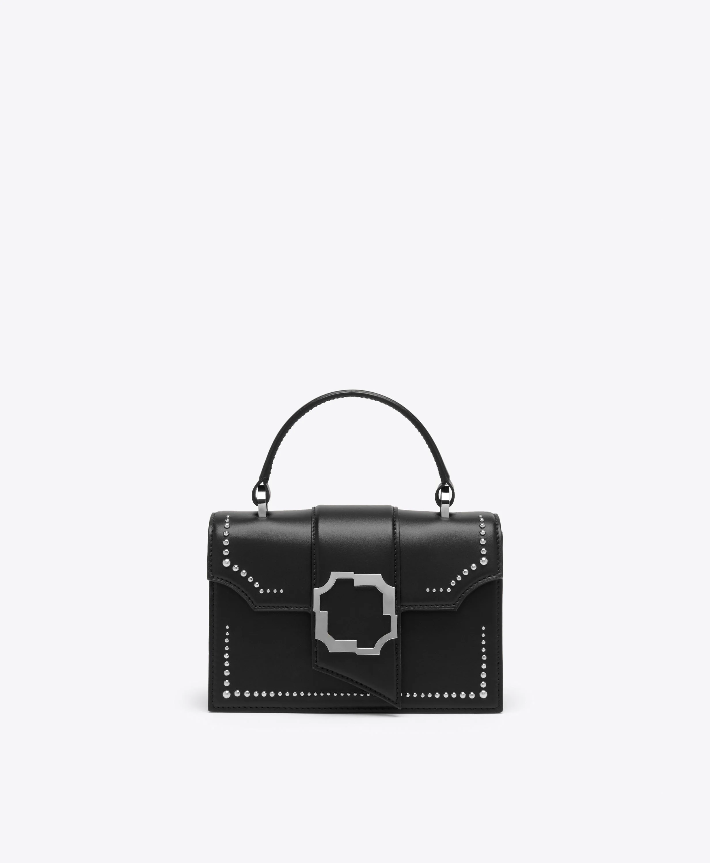 Audrey Black Studded Leather Mini Handbag - 1
