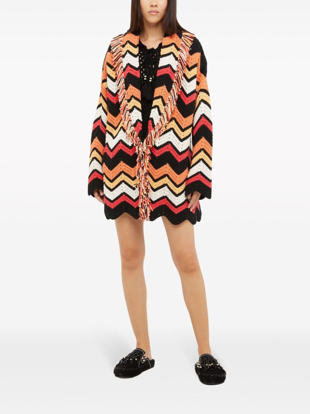 Kaleidoscopic chevron knit cardigan - 2