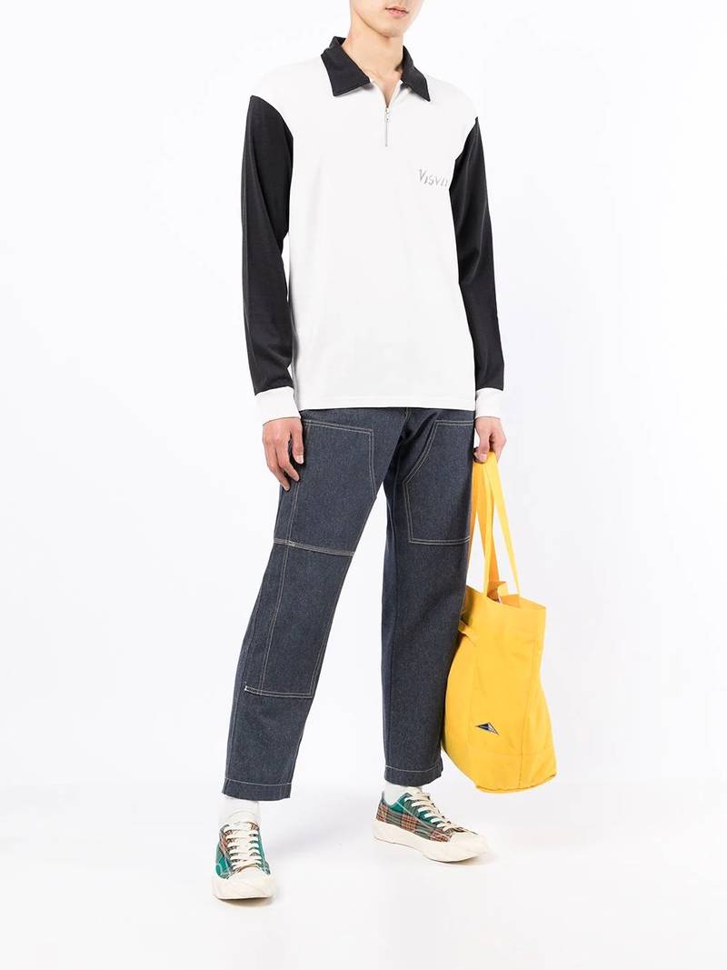 visvim logo-print half-zip sweatshirt outlook