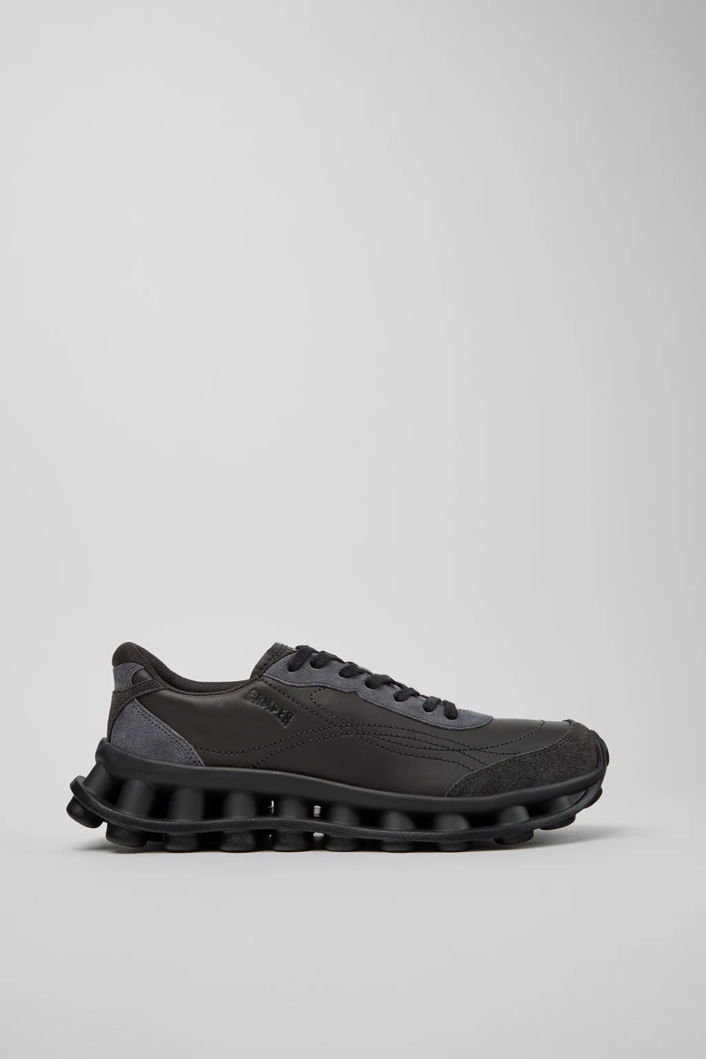 Pelotissima Gray Leather and Nubuck Sneakers for Men. - 1
