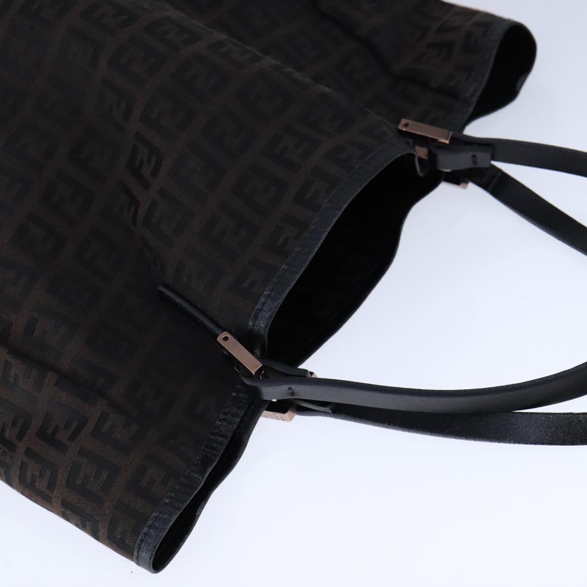 FENDI Zucchino Canvas Tote Bag Brown - 6