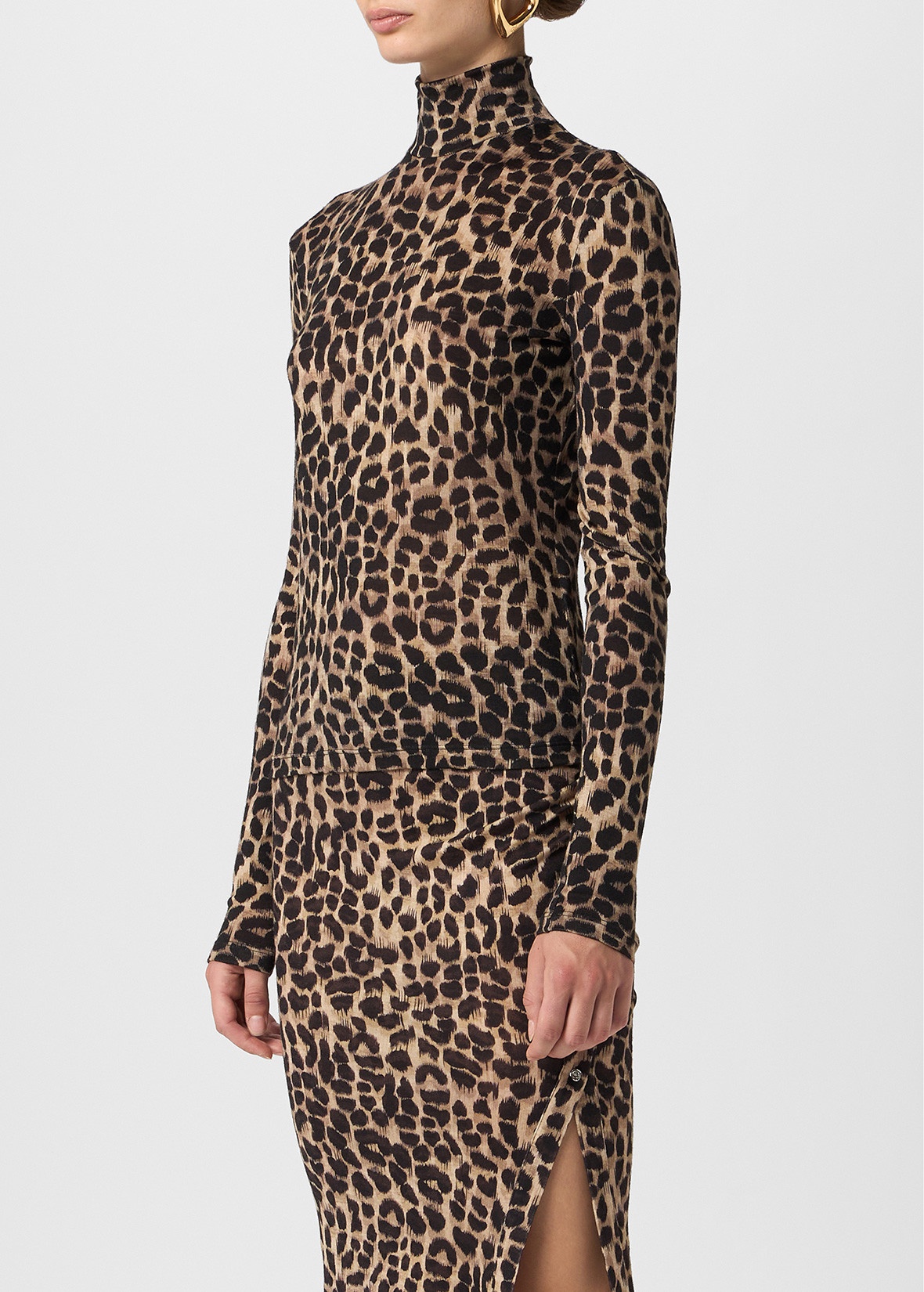 ANIMALIER PRINT JERSEY SWEATER - 5