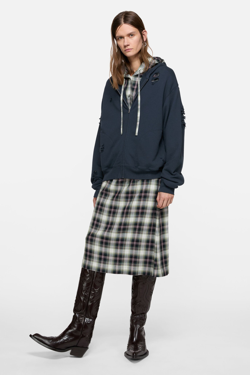 Acne Studios Hooded zipper sweater - Dark navy outlook