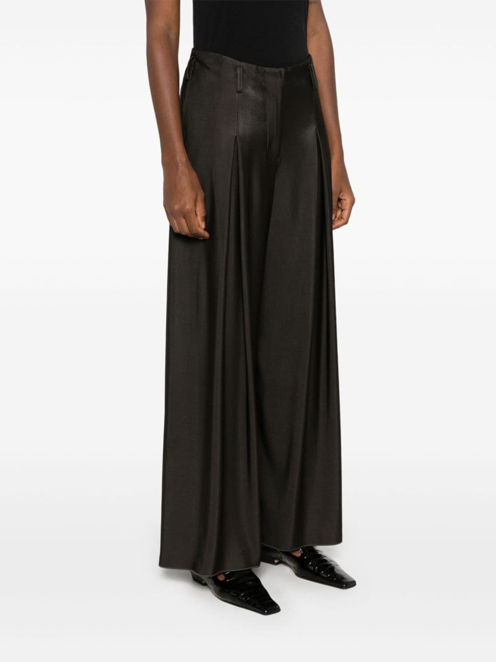 pleated wide trousers - 3