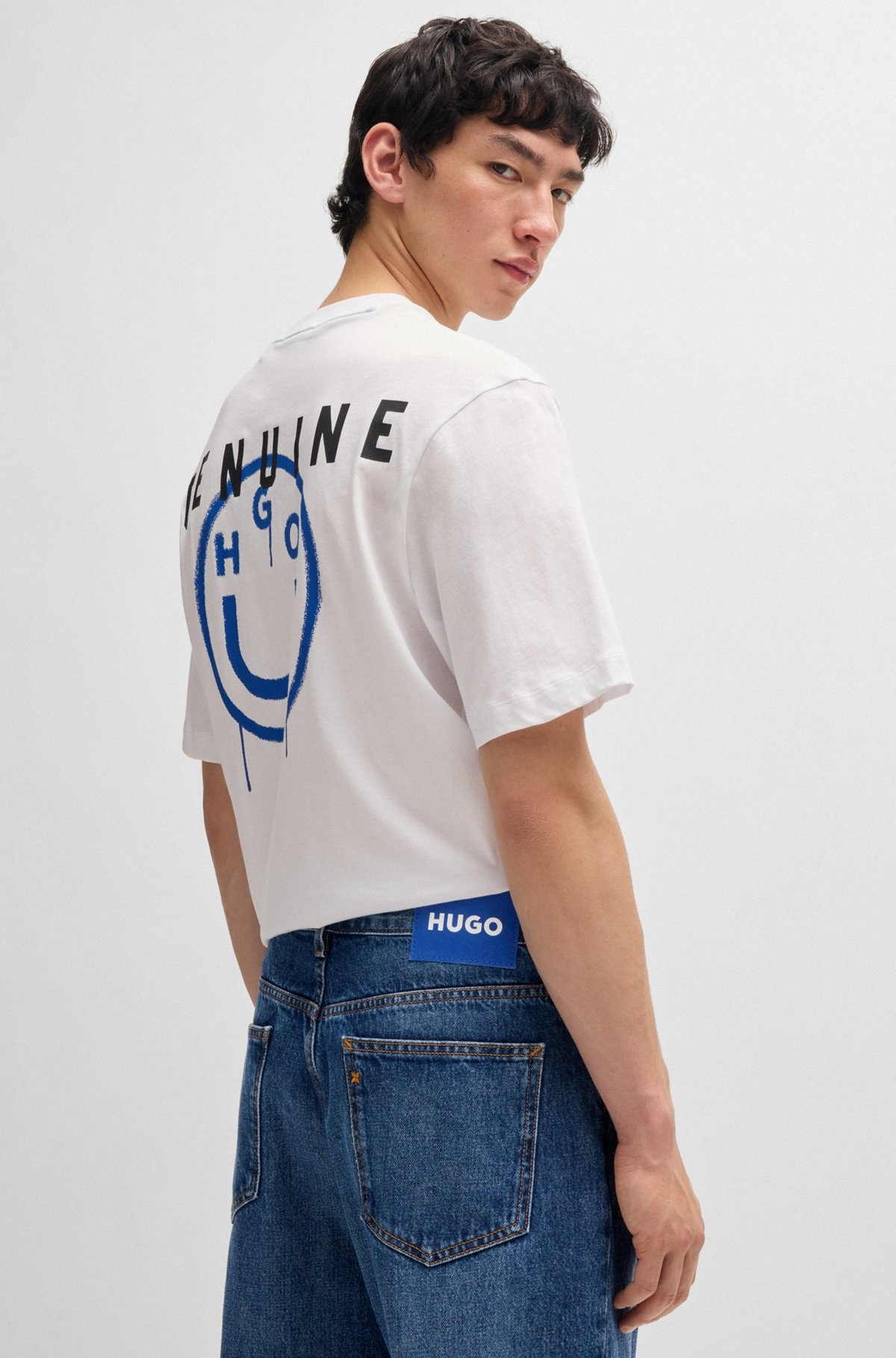 BAGGY-FIT JEANS IN BLUE DENIM - 5