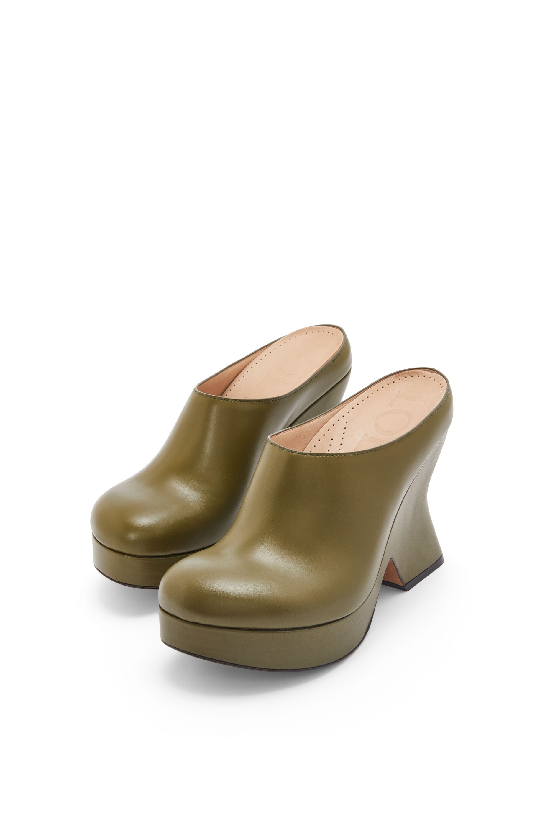 Terra wedge clog in calfskin - 2