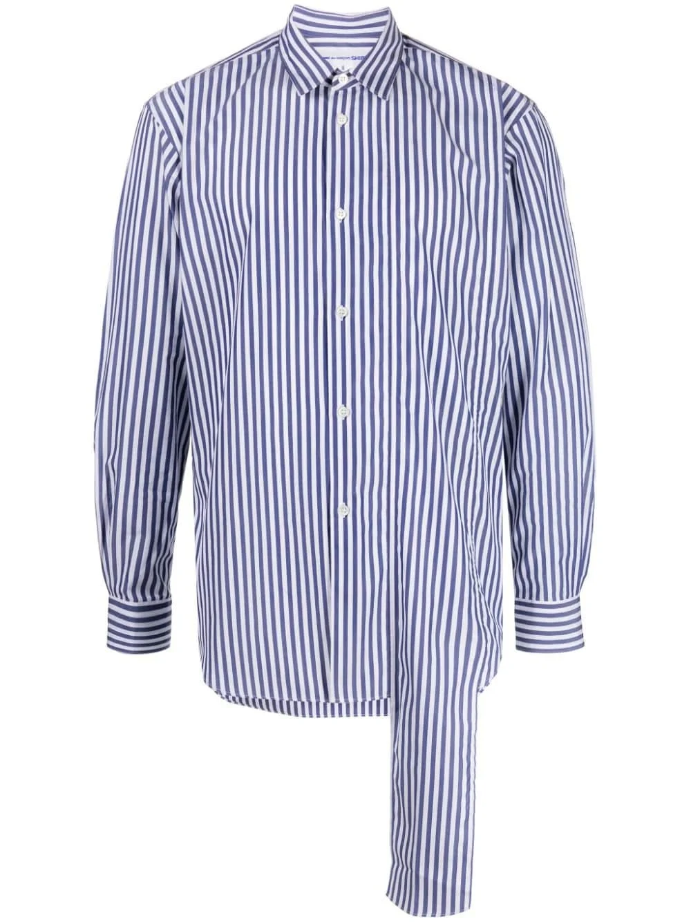 striped layered cotton shirt - 1