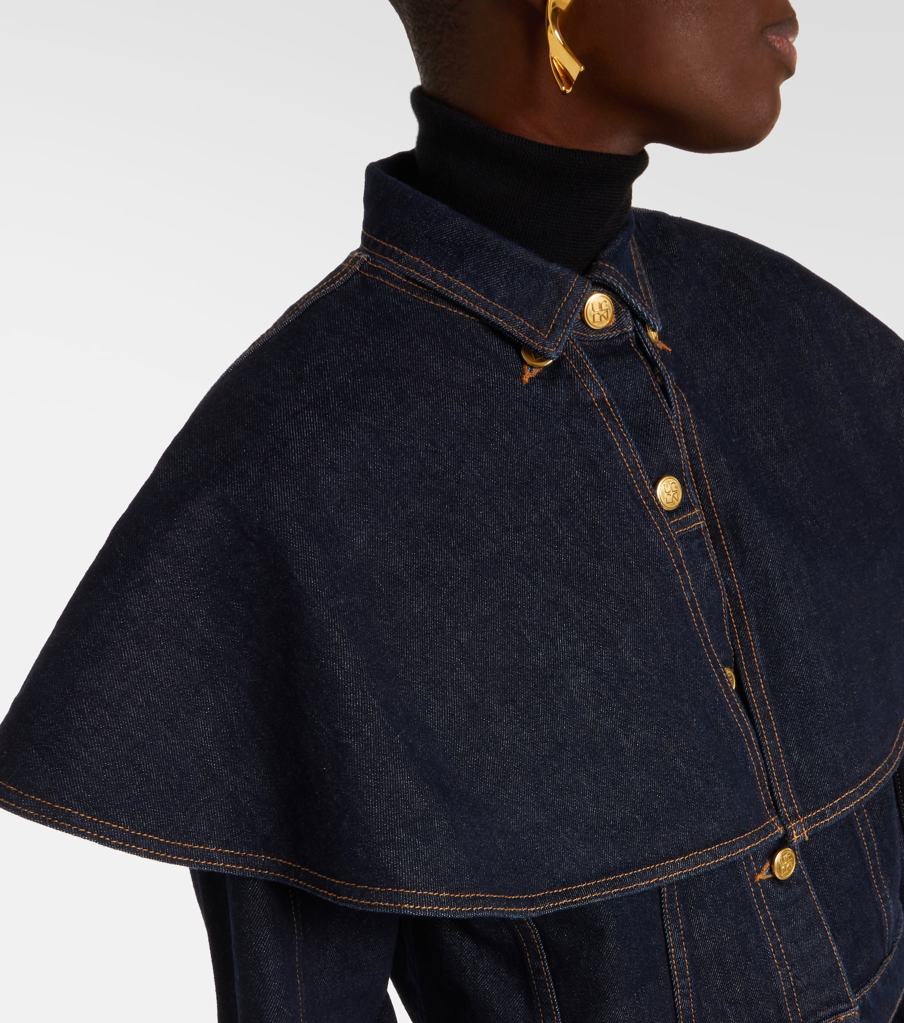 Agata caped denim jacket - 4