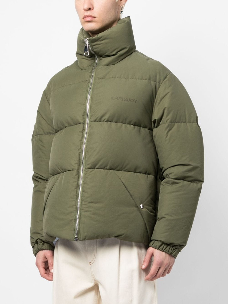 logo-print padded jacket 3